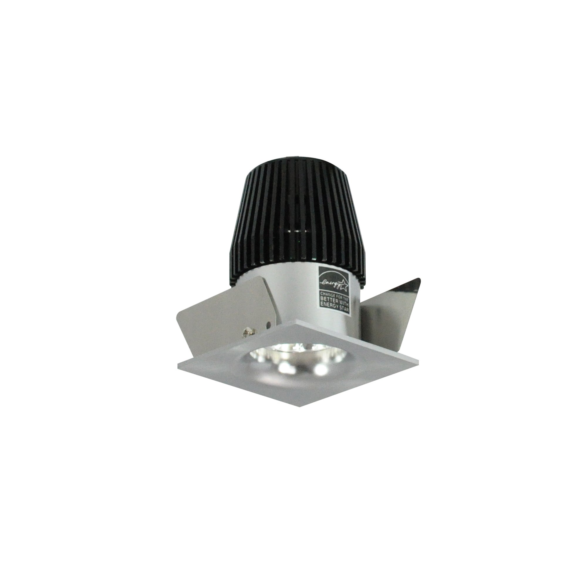 Nora Lighting NIOB - 1SNBCDXNN 1" Iolite LED BWF Square Bullnose, 600lm, Comfort Dim, Natural Metal Reflector / Natural Metal Flange - Sonic Electric
