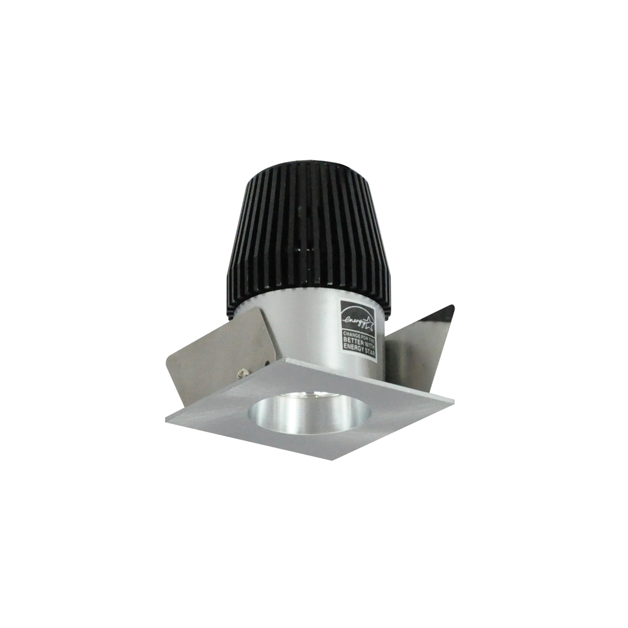Nora Lighting NIOB - 1SNG27XNN 1" Iolite LED BWF Square Reflector with Round Aperture, 600lm, 2700K, Natural Metal Reflector with Round Aperture / Natural Metal Flange - Sonic Electric