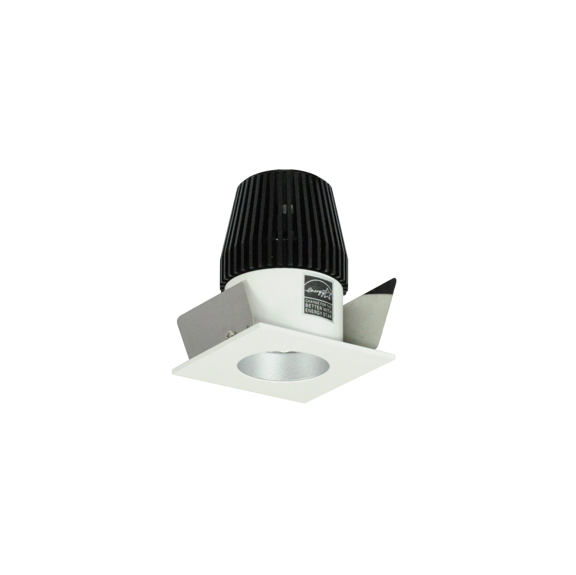 Nora Lighting NIOB - 1SNGCDXHW 1" Iolite LED BWF Square Reflector with Round Aperture, 600lm, Comfort Dim, Haze Reflector with Round Aperture / White Flange - Sonic Electric