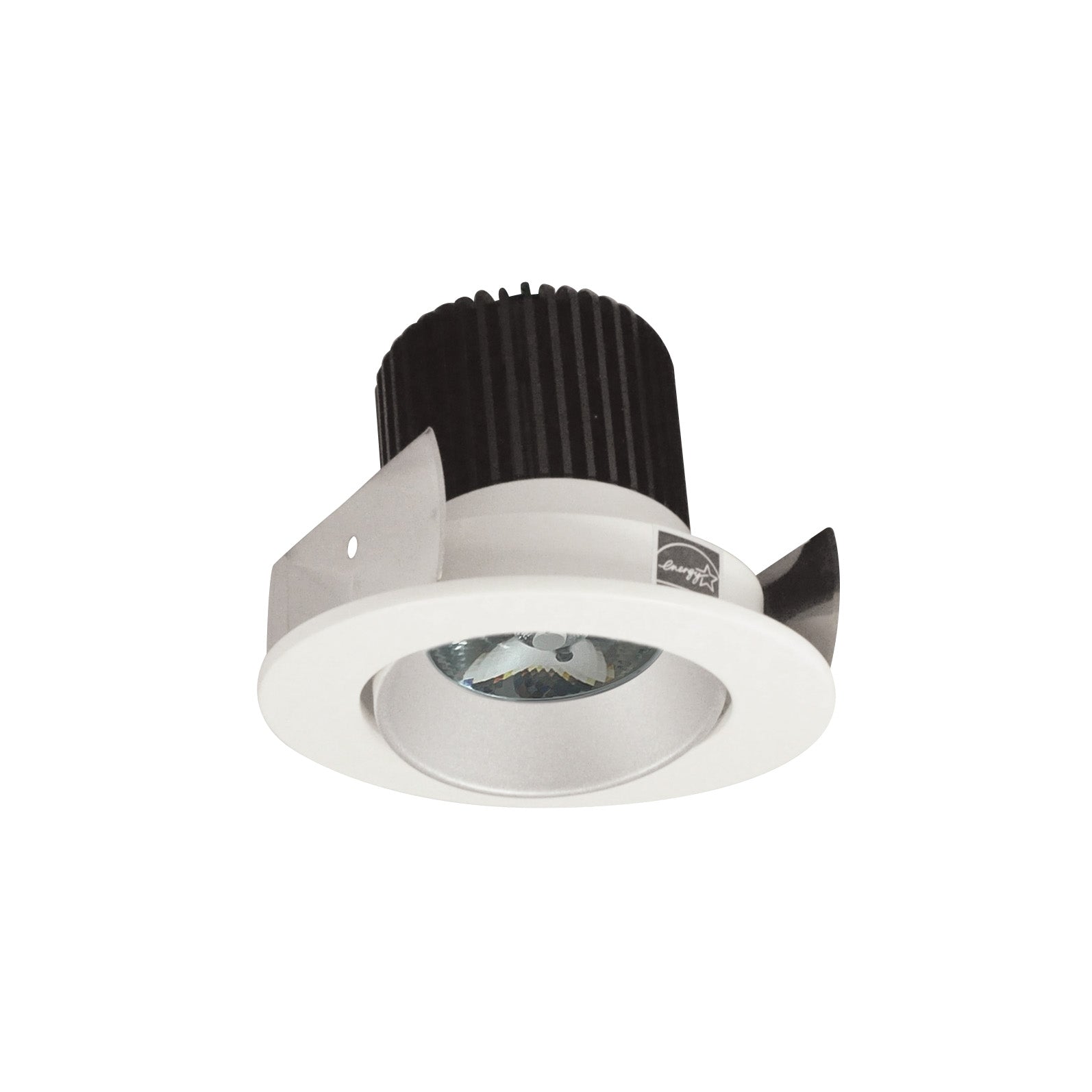 Nora Lighting NIOB - 2RC27QHZMPW 2" Iolite LED Round Adjustable Cone Reflector, 10 - Degree Optic, 800lm / 12W, 2700K, Haze Reflector / Matte Powder White Flange - Sonic Electric