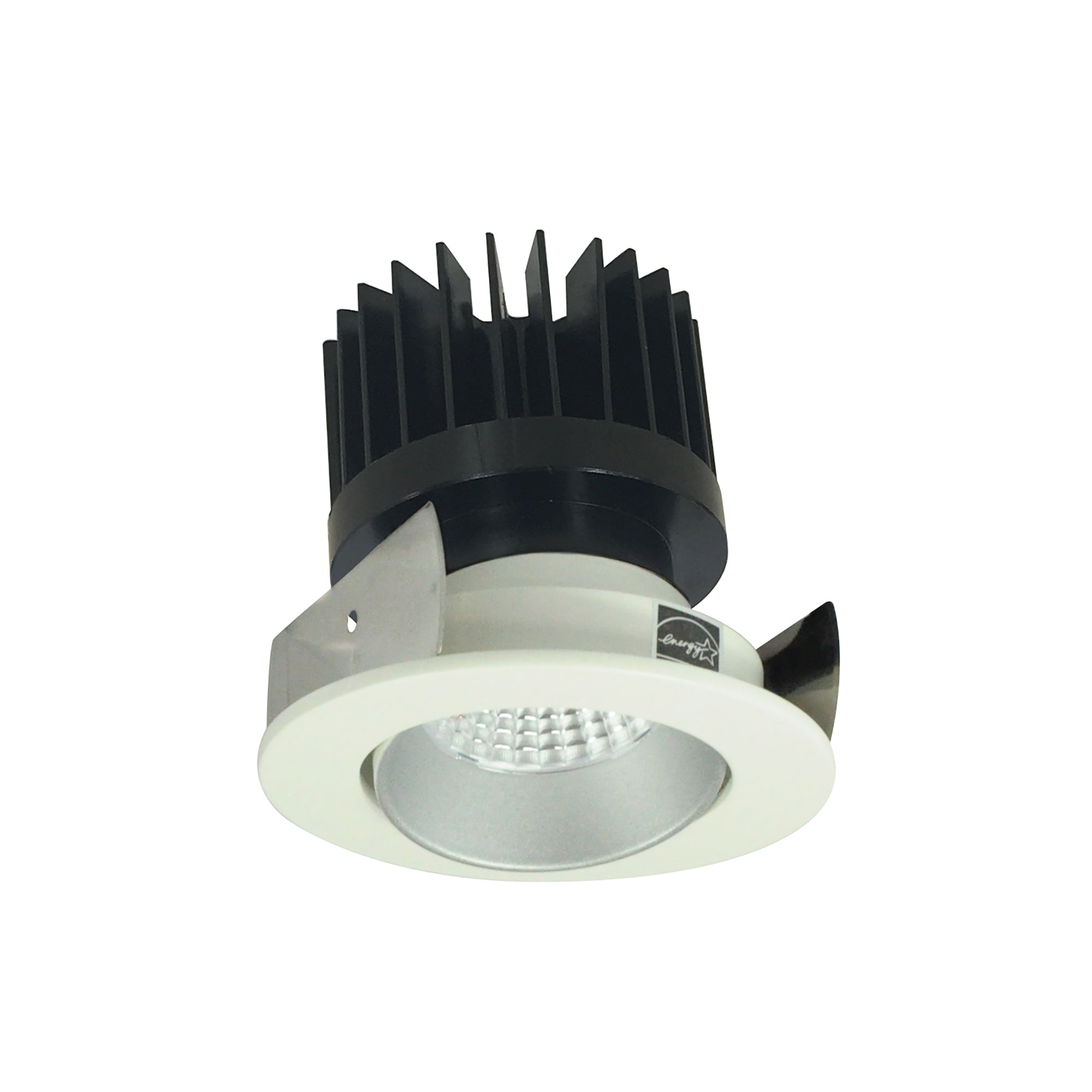 Nora Lighting NIOB - 2RC27XHW/HL 2" Iolite LED Round Adjustable Cone Reflector, 1500lm/2000lm/2500lm (varies by housing), 2700K, Haze Reflector / White Flange - Sonic Electric