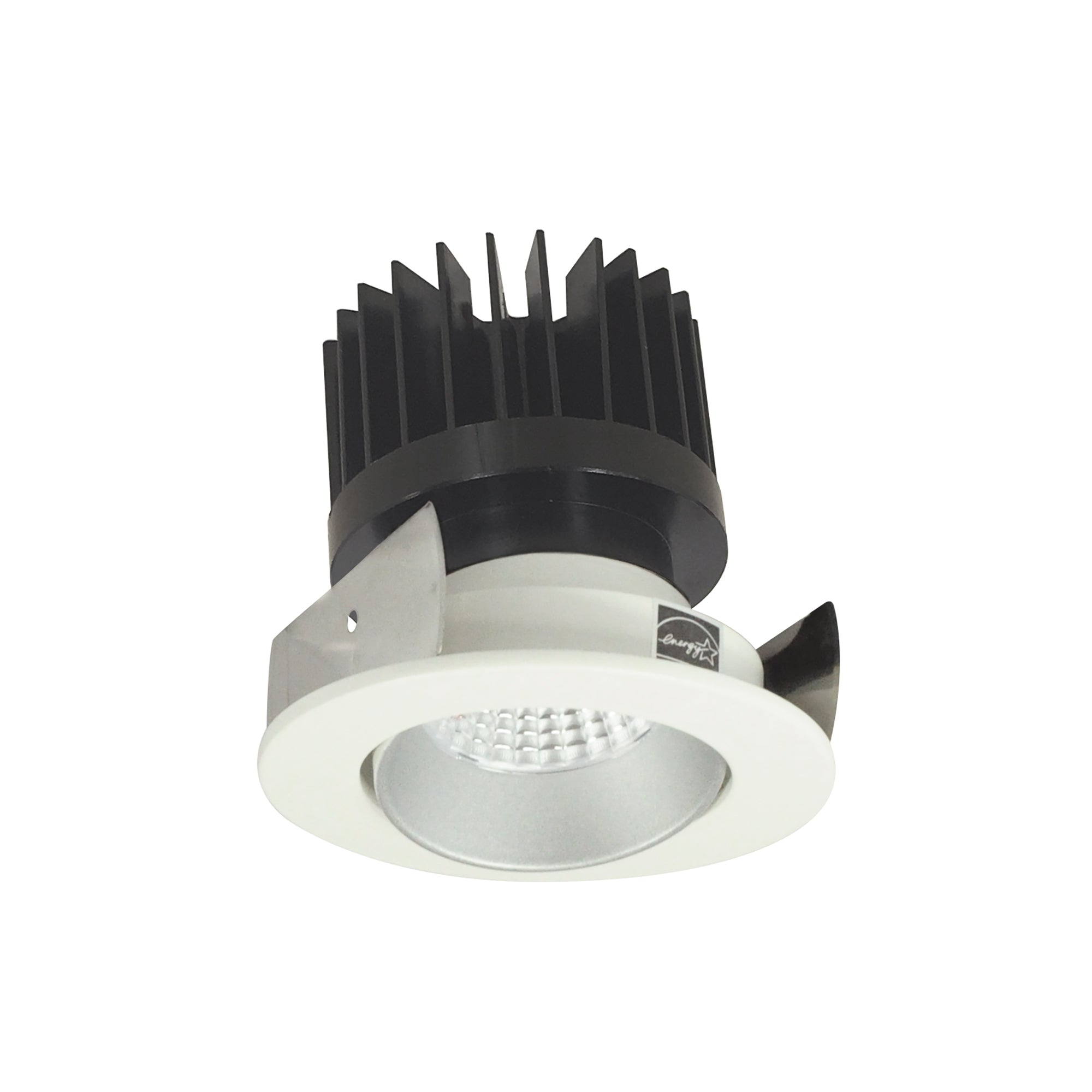 Nora Lighting NIOB - 2RC27XHZMPW/HL 2" Iolite LED Round Adjustable Cone Reflector, 1500lm/2000lm/2500lm (varies by housing), 2700K, Haze Reflector / Matte Powder White Flange - Sonic Electric