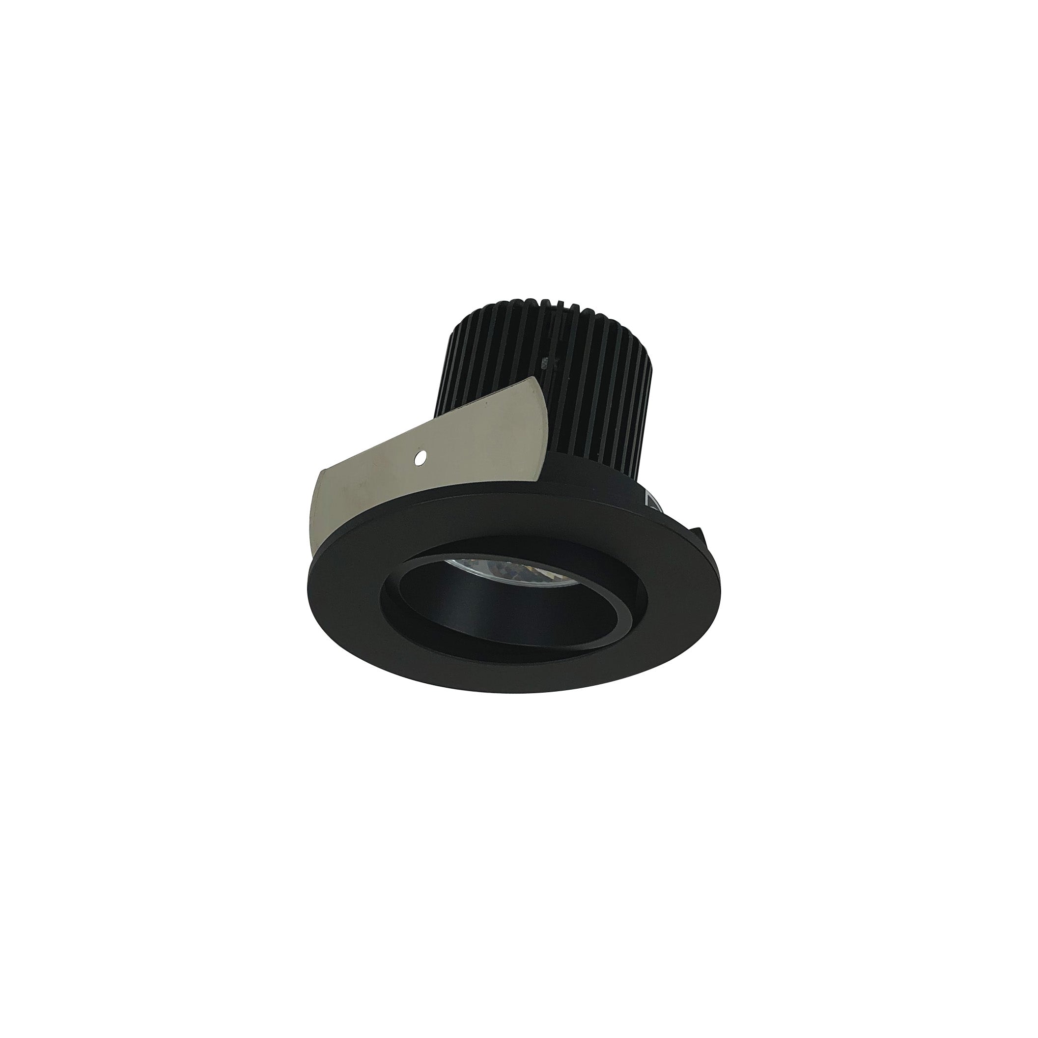 Nora Lighting NIOB - 2RC35QBB 2" Iolite LED Round Adjustable Cone Reflector, 10 - Degree Optic, 800lm / 12W, 3500K, Black Reflector / Black Flange - Sonic Electric