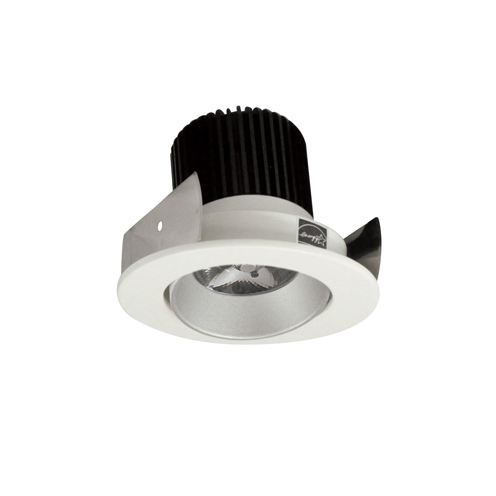 Nora Lighting NIOB - 2RC35QHW 2" Iolite LED Round Adjustable Cone Reflector, 10 - Degree Optic, 800lm / 12W, 3500K, Haze Reflector / White Flange - Sonic Electric