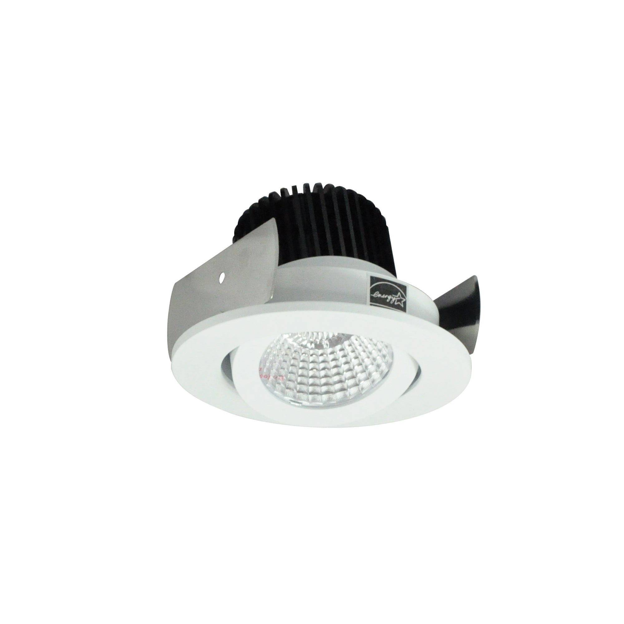 Nora Lighting NIOB - 2RG40XMPW/10 2" Iolite LED Round Adjustable Gimbal, 1000lm / 14W, 4000K, Matte Powder White Finish - Sonic Electric