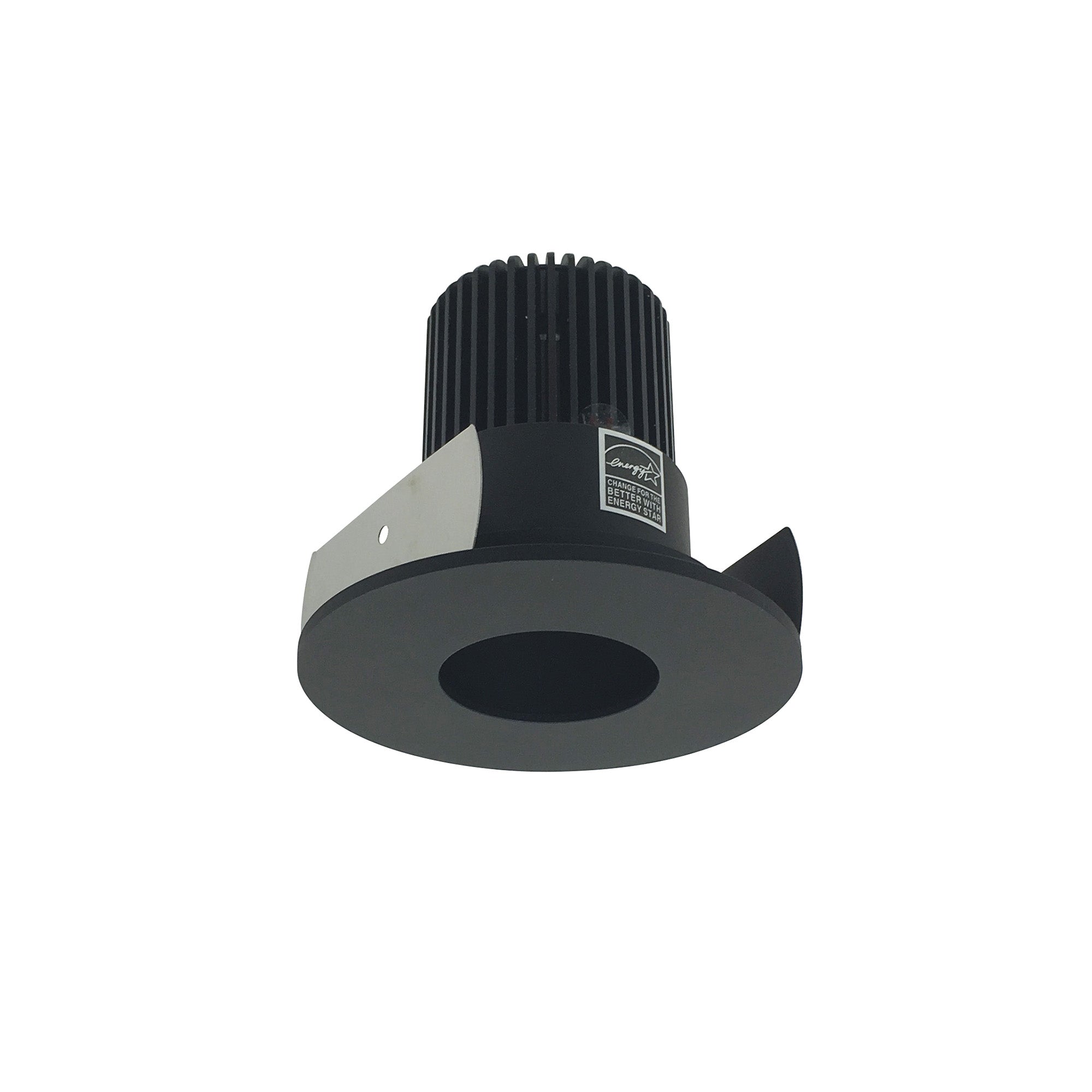 Nora Lighting NIOB - 2RPH35QBB 2" Iolite LED Round Pinhole, 10 - Degree Optic, 700lm / 12W, 3500K, Black Pinhole / Black Flange - Sonic Electric