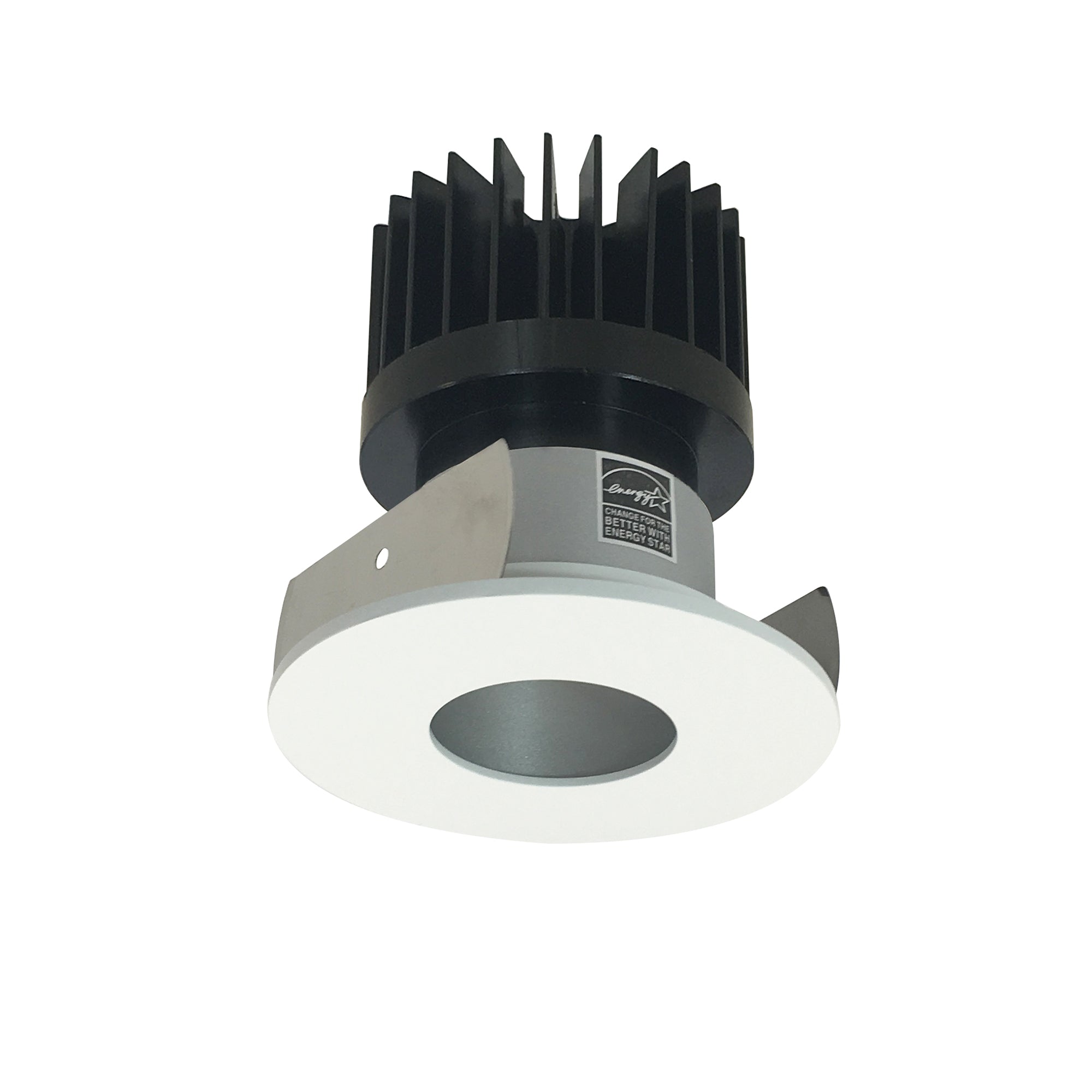 Nora Lighting NIOB - 2RPH40XHZMPW/HL 2" Iolite LED Round Pinhole, 1500lm/2000lm/2500lm (varies by housing), 4000K, Haze Pinhole / Matte Powder White Flange - Sonic Electric