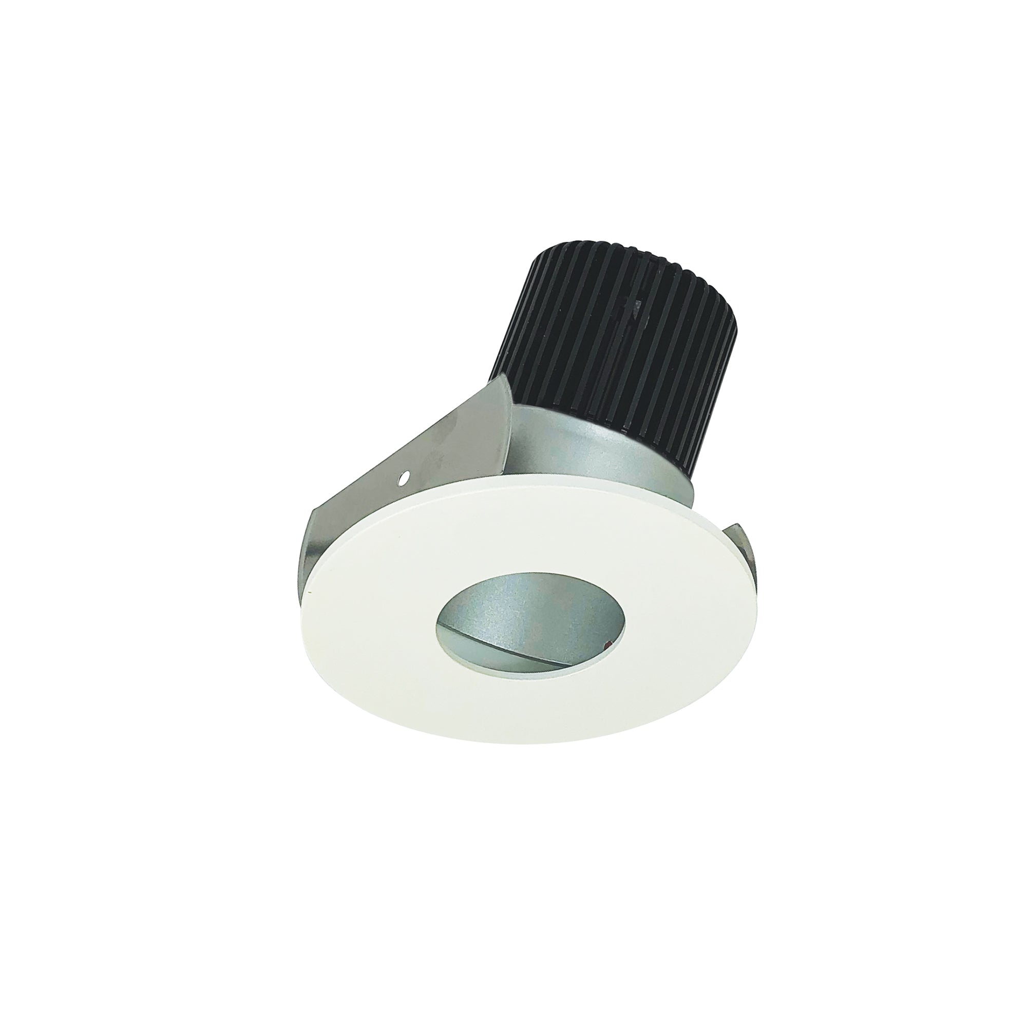 Nora Lighting NIOB - 2RPHA27XHZMPW/10 2" Iolite LED Round Adjustable Pinhole, 1000lm / 14W, 2700K, Haze Pinhole / Matte Powder White Flange - Sonic Electric