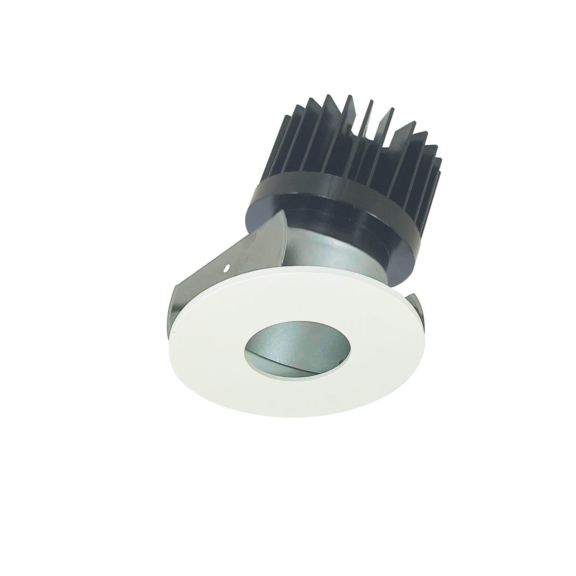 Nora Lighting NIOB - 2RPHA35XHZMPW/HL 2" Iolite LED Round Adjustable Pinhole, 1500lm/2000lm/2500lm (varies by housing), 3500K, Haze Pinhole / Matte Powder White Flange - Sonic Electric