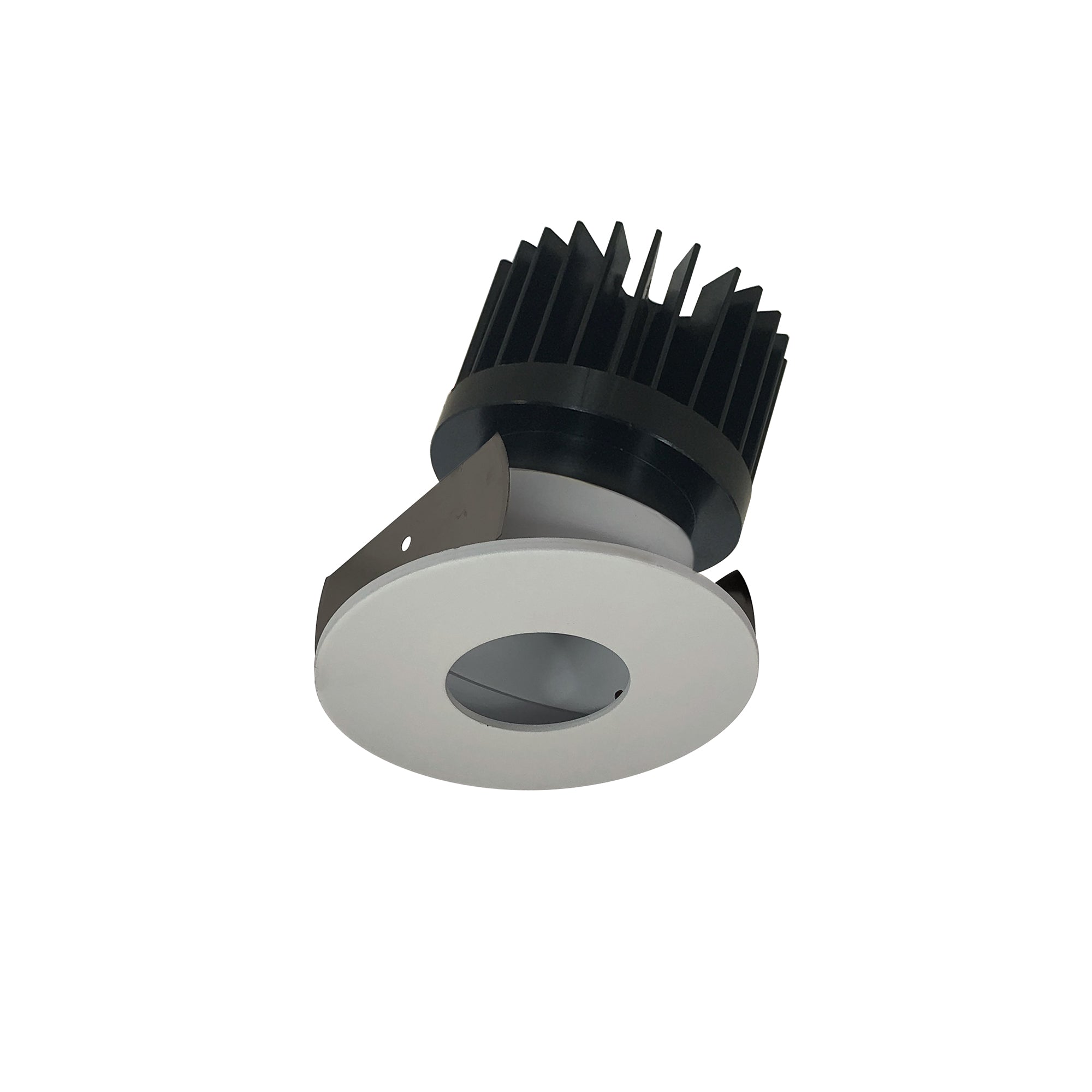 Nora Lighting NIOB - 2RPHA35XWW/HL 2" Iolite LED Round Adjustable Pinhole, 1500lm/2000lm/2500lm (varies by housing), 3500K, White Pinhole / White Flange - Sonic Electric