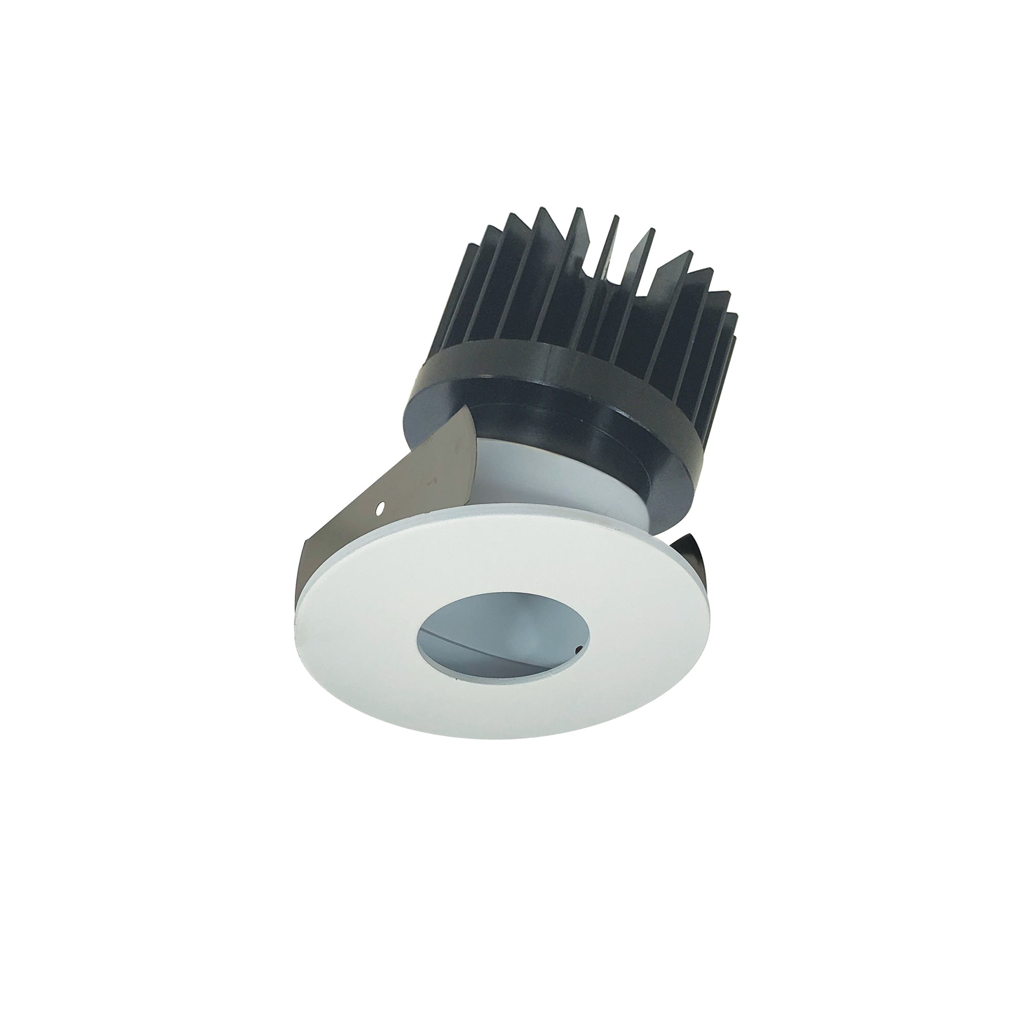Nora Lighting NIOB - 2RPHA50XMPW/HL 2" Iolite LED Round Adjustable Pinhole, 1500lm/2000lm/2500lm (varies by housing), 5000K, Matte Powder White Pinhole / Matte Powder White Flange - Sonic Electric
