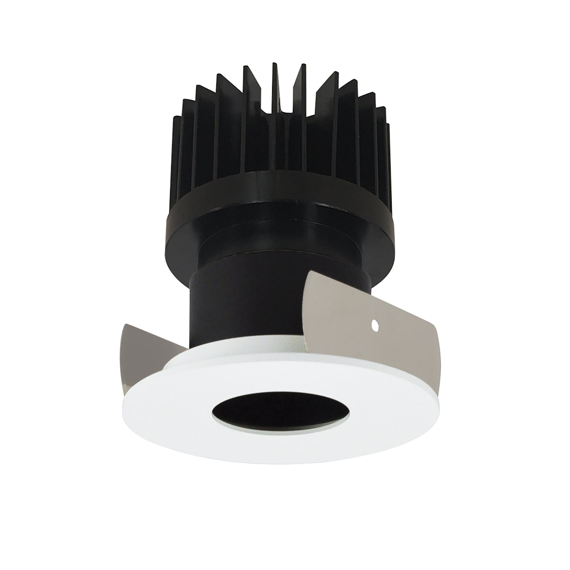 Nora Lighting NIOB - 2RPHCDXBMPW/HL 2" Iolite LED Round Pinhole, 1500lm/2000lm/2500lm (varies by housing), Comfort Dim, Black Pinhole / Matte Powder White Flange - Sonic Electric