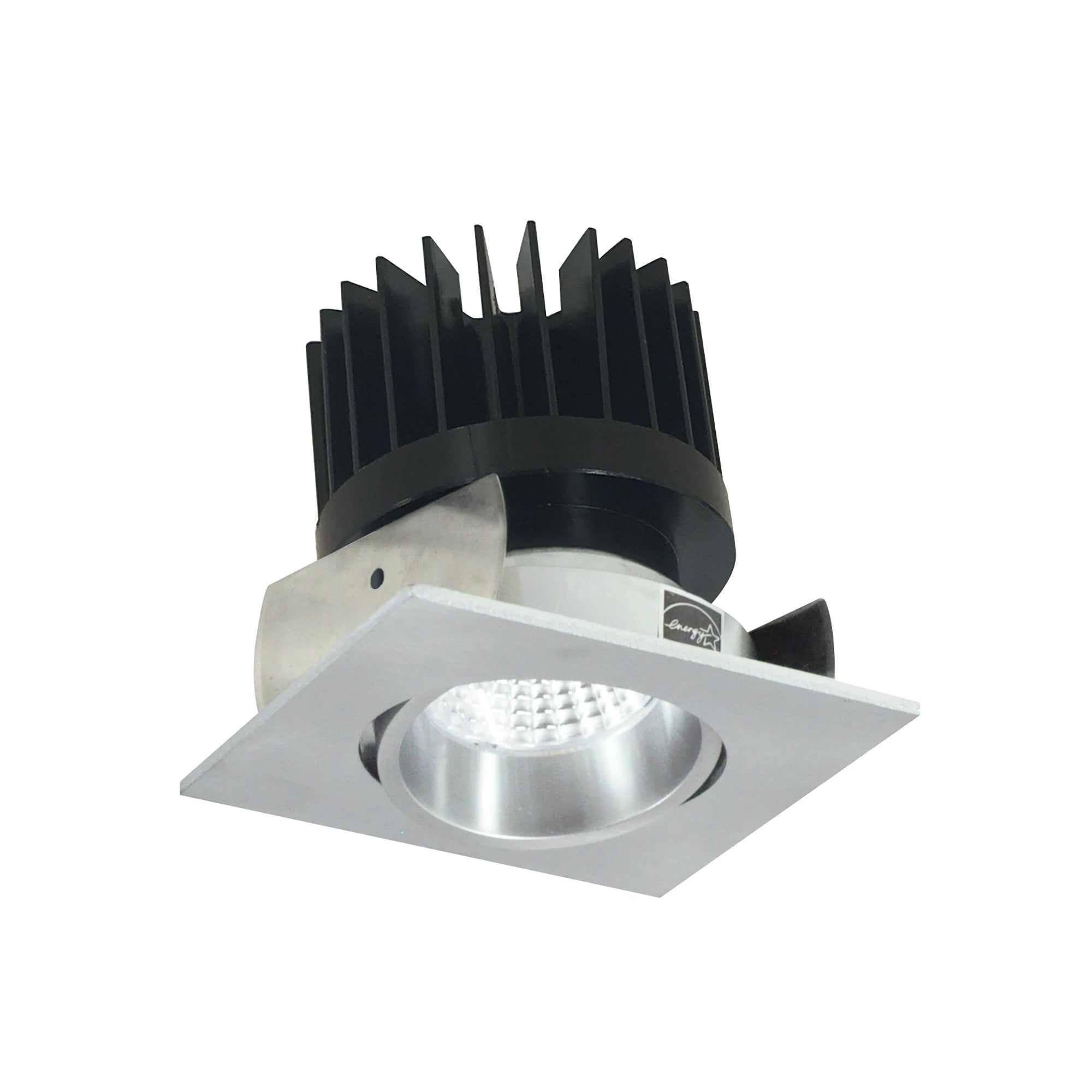 Nora Lighting NIOB - 2SC27XNN/HL 2" Iolite LED Square Adjustable Cone Reflector, 1500lm/2000lm/2500lm (varies by housing), 2700K, Natural Metal Reflector / Natural Metal Flange - Sonic Electric