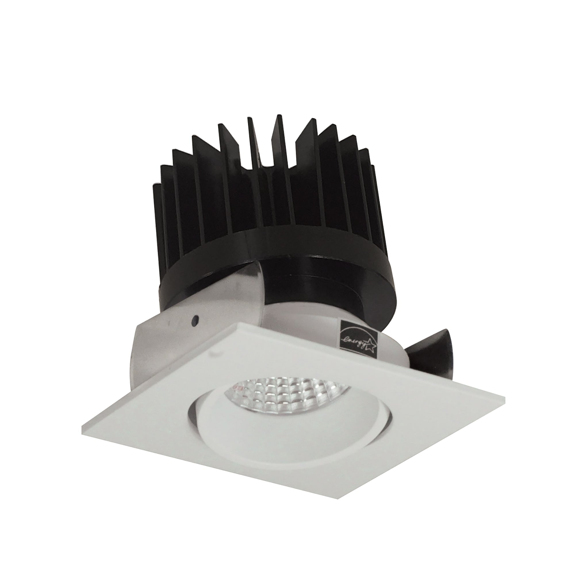 Nora Lighting NIOB - 2SC27XWW/HL 2" Iolite LED Square Adjustable Cone Reflector, 1500lm/2000lm/2500lm (varies by housing), 2700K, White Reflector / White Flange - Sonic Electric