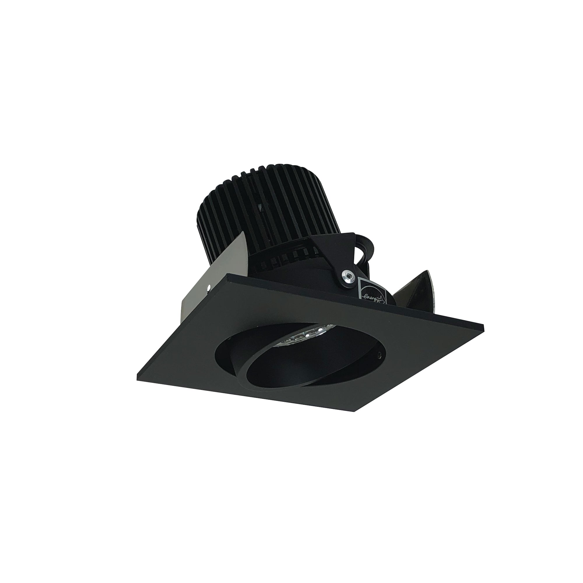 Nora Lighting NIOB - 2SC30XBB/10 2" Iolite LED Square Adjustable Cone Reflector, 1000lm / 14W, 3000K, Black Reflector / Black Flange - Sonic Electric