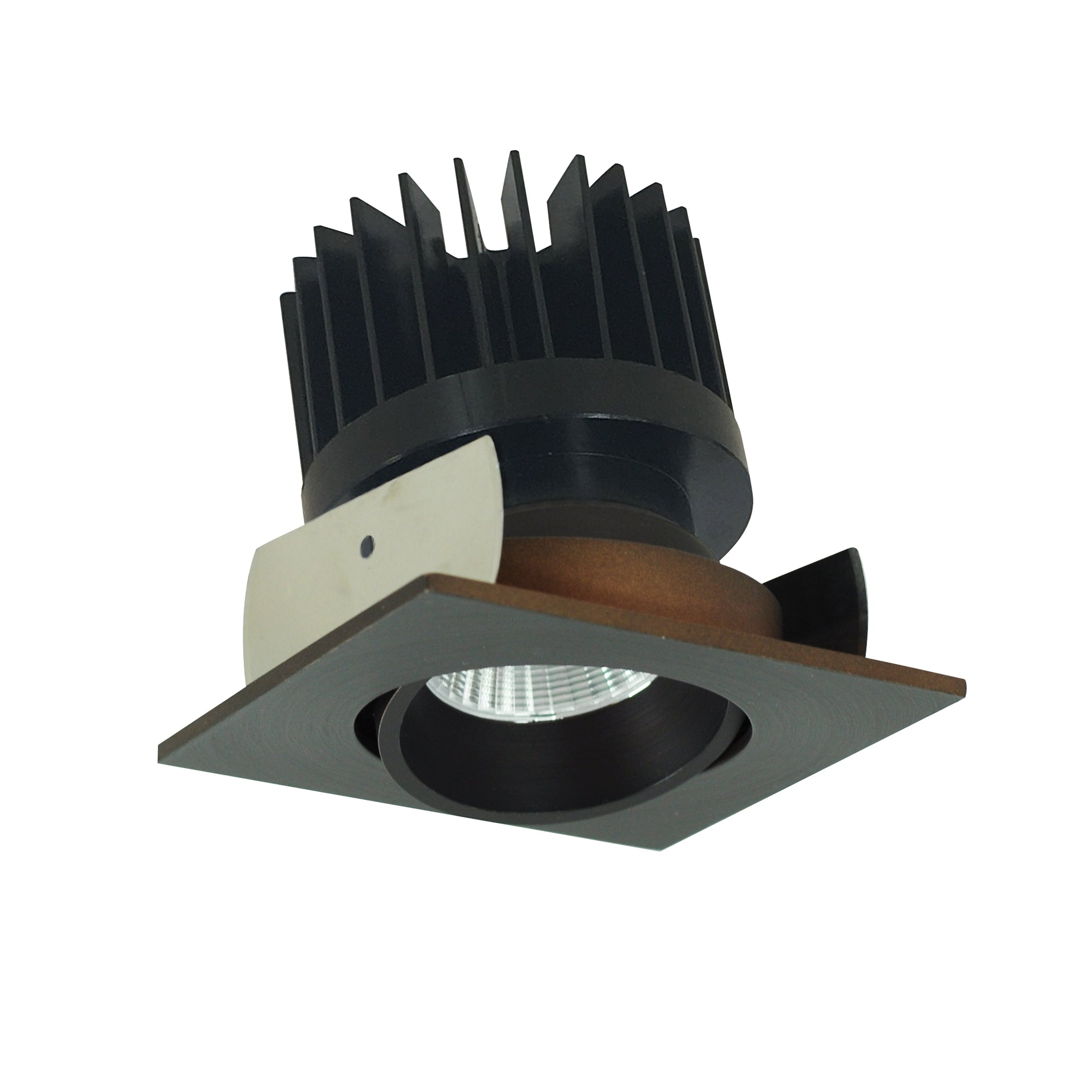 Nora Lighting NIOB - 2SC40XBZ/HL 2" Iolite LED Square Adjustable Cone Reflector, 1500lm/2000lm/2500lm (varies by housing), 4000K, Bronze Reflector / Bronze Flange - Sonic Electric