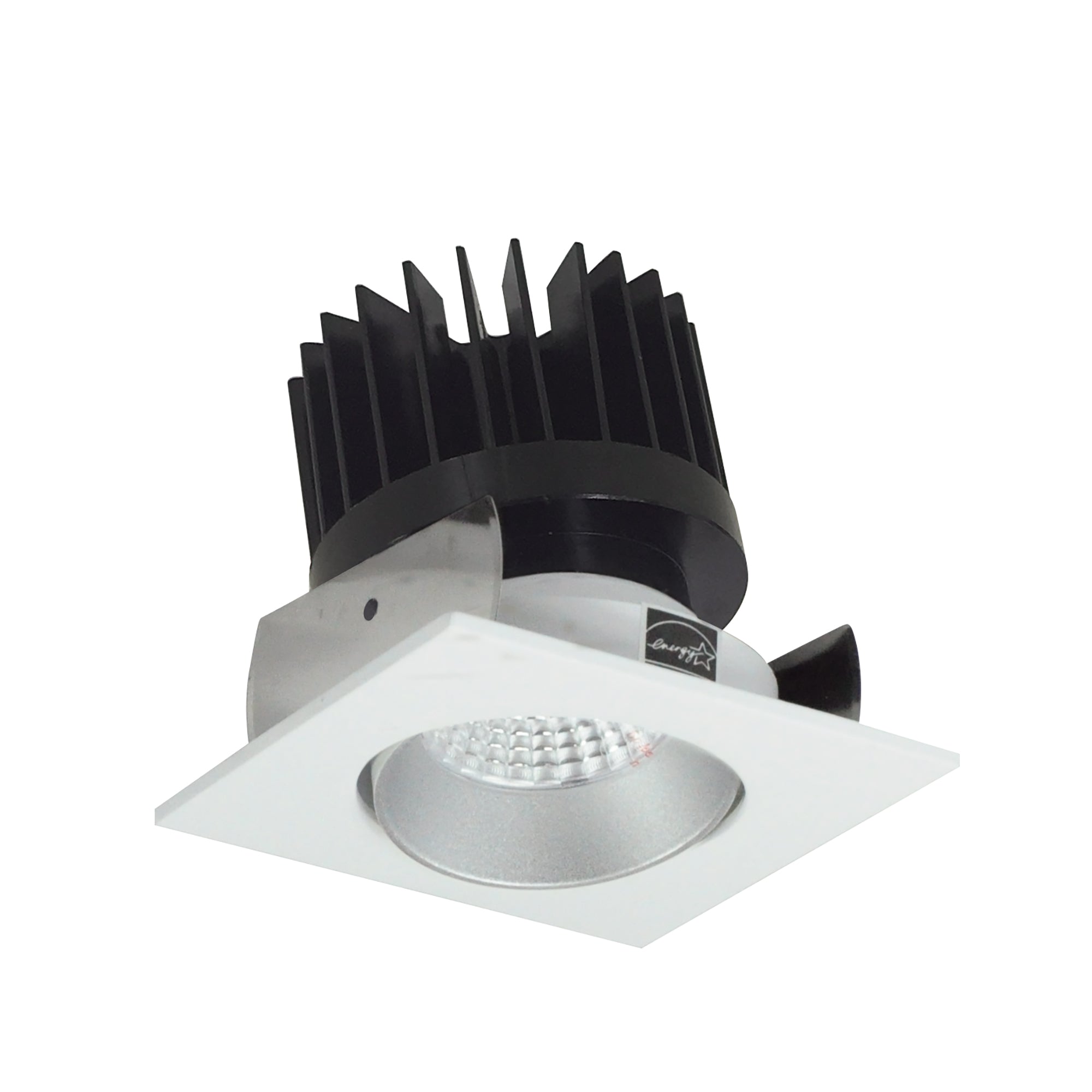 Nora Lighting NIOB - 2SC50XHZMPW/HL 2" Iolite LED Square Adjustable Cone Reflector, 1500lm/2000lm/2500lm (varies by housing), 5000K, Haze Reflector / Matte Powder White Flange - Sonic Electric