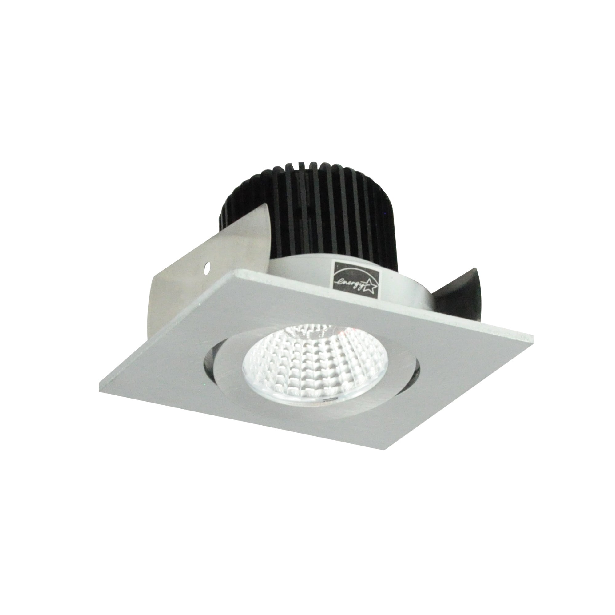 Nora Lighting NIOB - 2SG35XNN/10 2" Iolite LED Square Adjustable Gimbal, 1000lm / 14W, 3500K, Natural Metal Finish - Sonic Electric