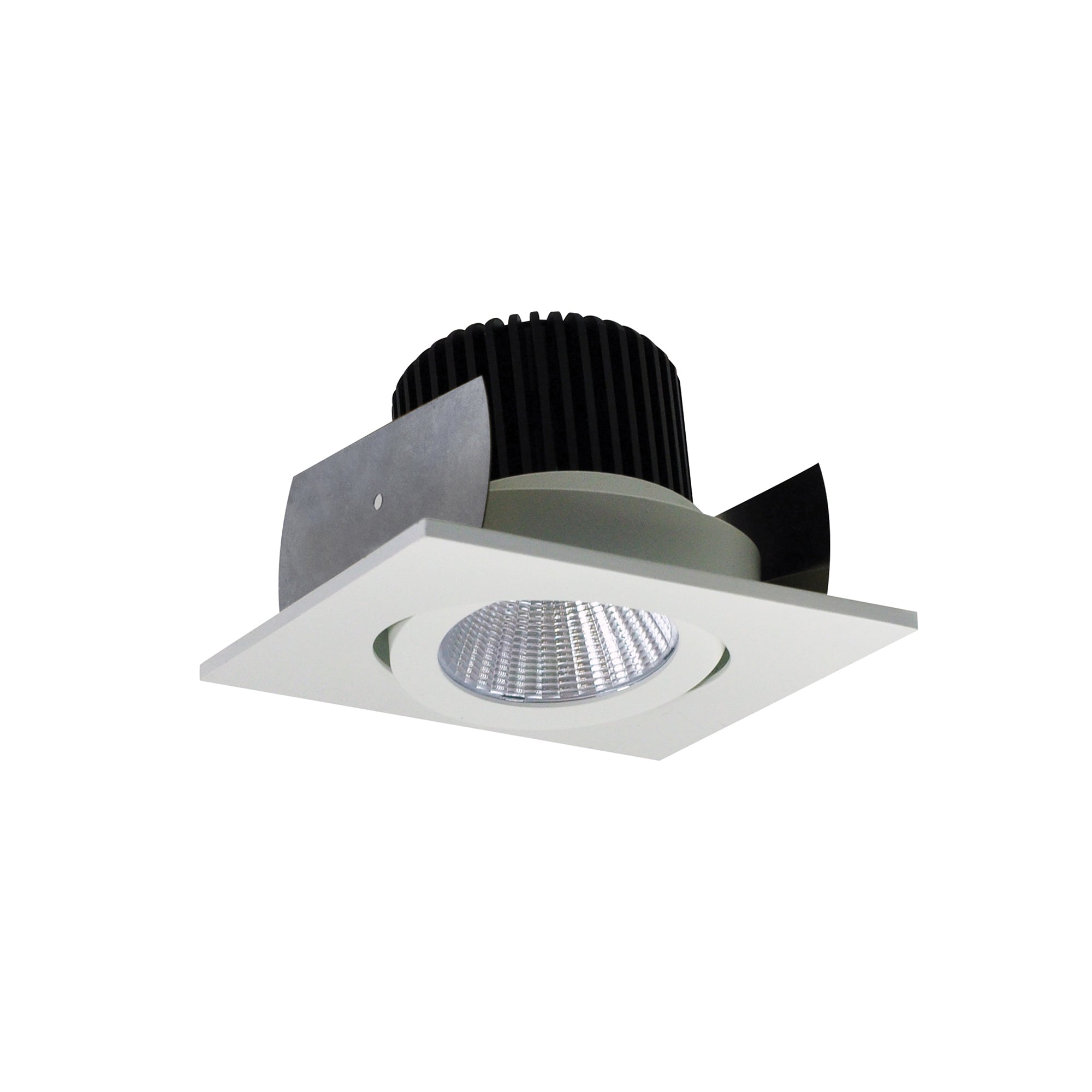 Nora Lighting NIOB - 2SG35XWW/10 2" Iolite LED Square Adjustable Gimbal, 1000lm / 14W, 3500K, White Finish - Sonic Electric