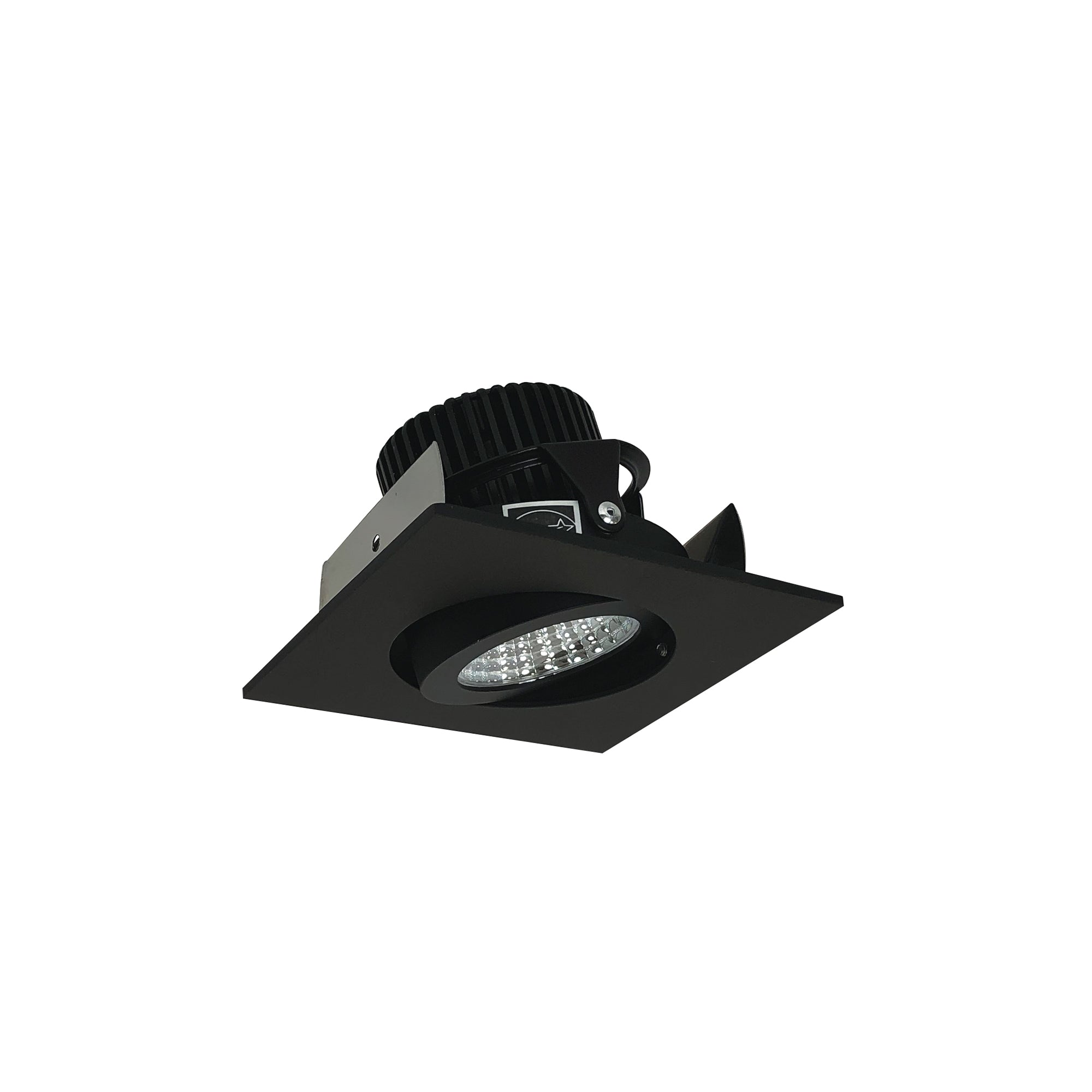 Nora Lighting NIOB - 2SG50XBB/10 2" Iolite LED Square Adjustable Gimbal, 1000lm / 14W, 5000K, Black Finish - Sonic Electric