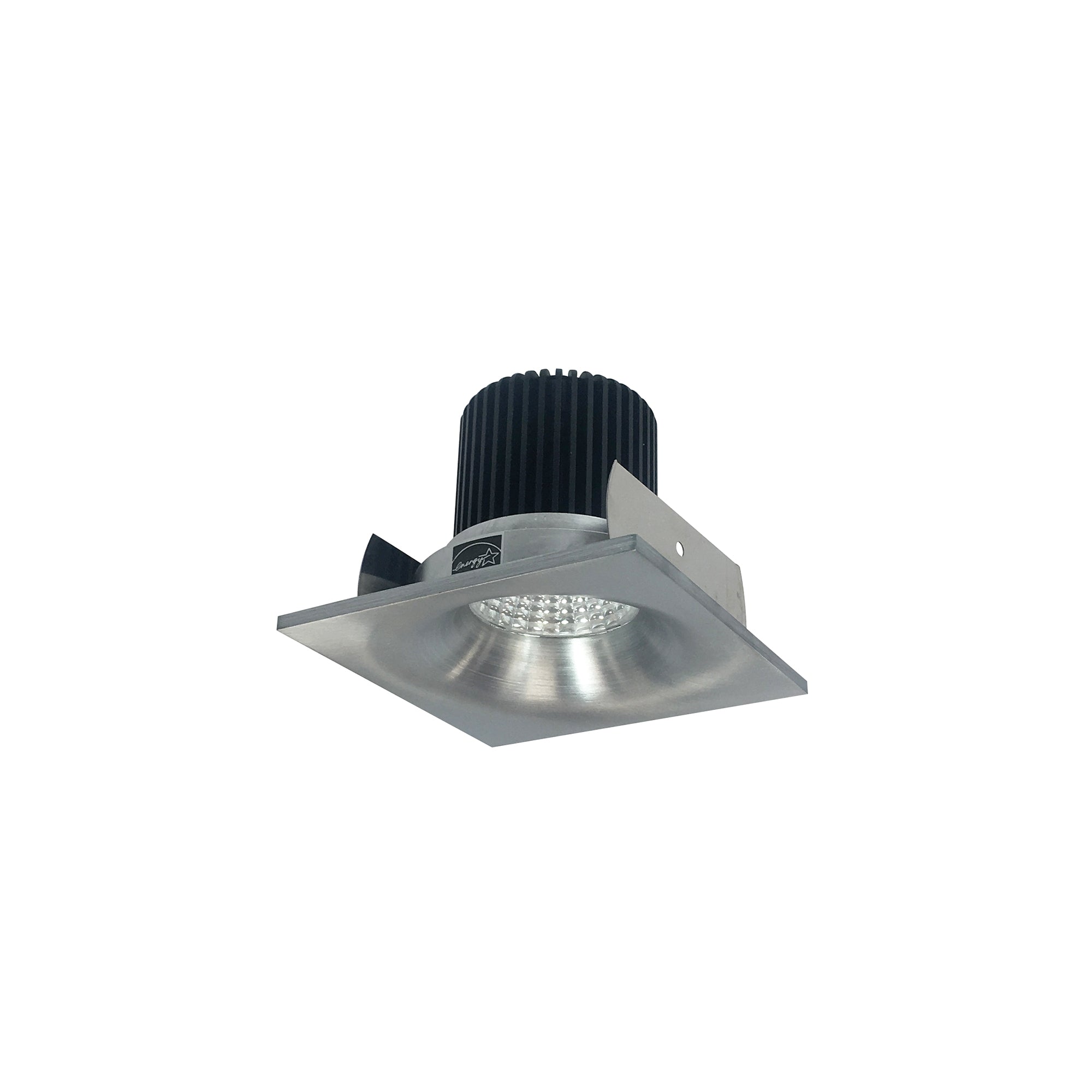 Nora Lighting NIOB - 2SNB30XNN/10 2" Iolite LED Square Bullnose, 1000lm / 14W, 3000K, Natural Metal Finish - Sonic Electric