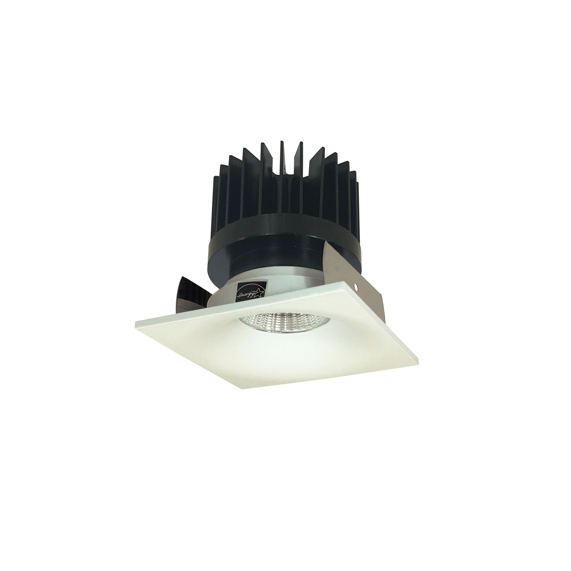 Nora Lighting NIOB - 2SNB40XWW/HL 2" Iolite LED Square Bullnose, 1500lm/2000lm/2500lm (varies by housing), 4000K, White Finish - Sonic Electric