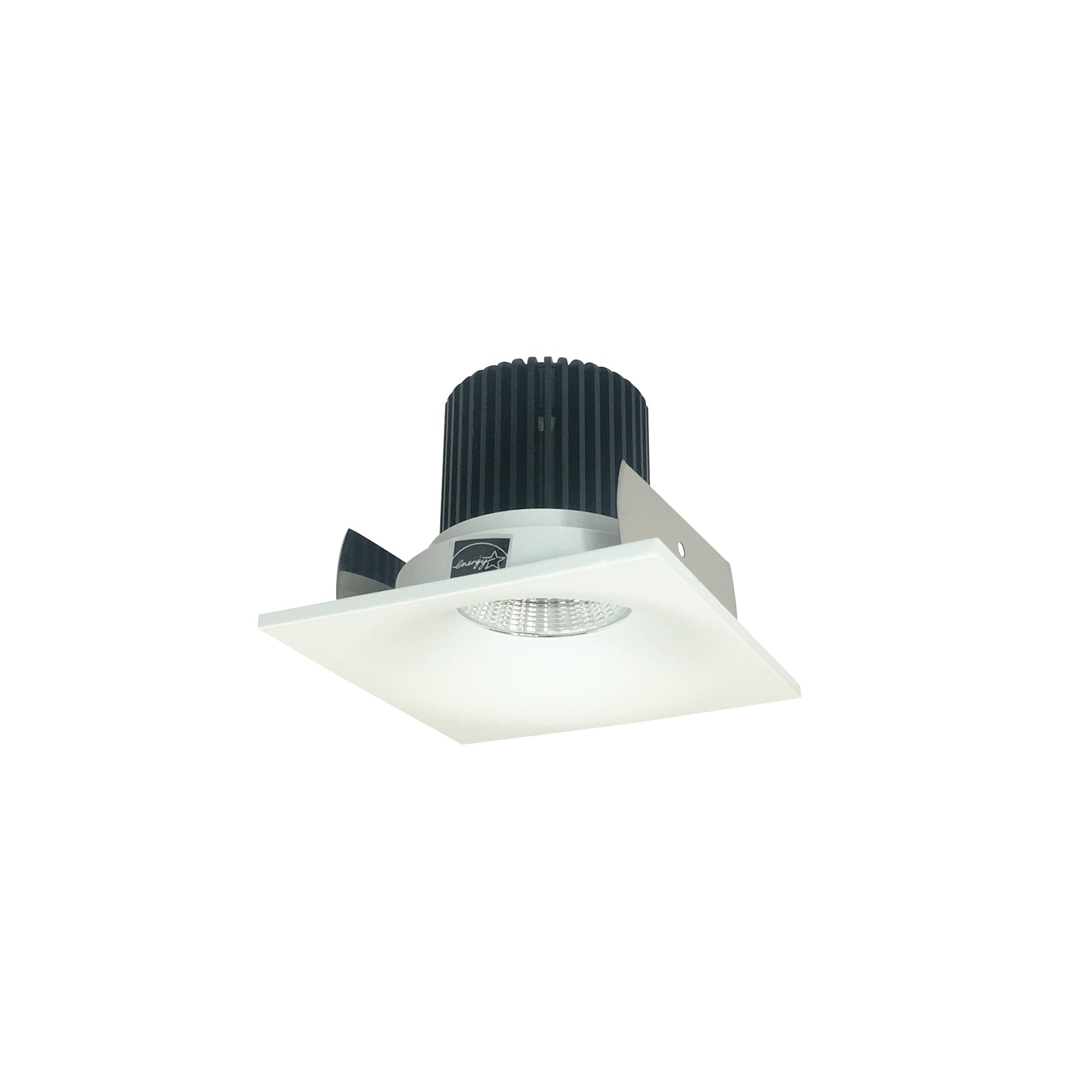 Nora Lighting NIOB - 2SNB50XMPW 2" Iolite LED Square Bullnose, 800lm / 14W, 5000K, Matte Powder White Finish - Sonic Electric