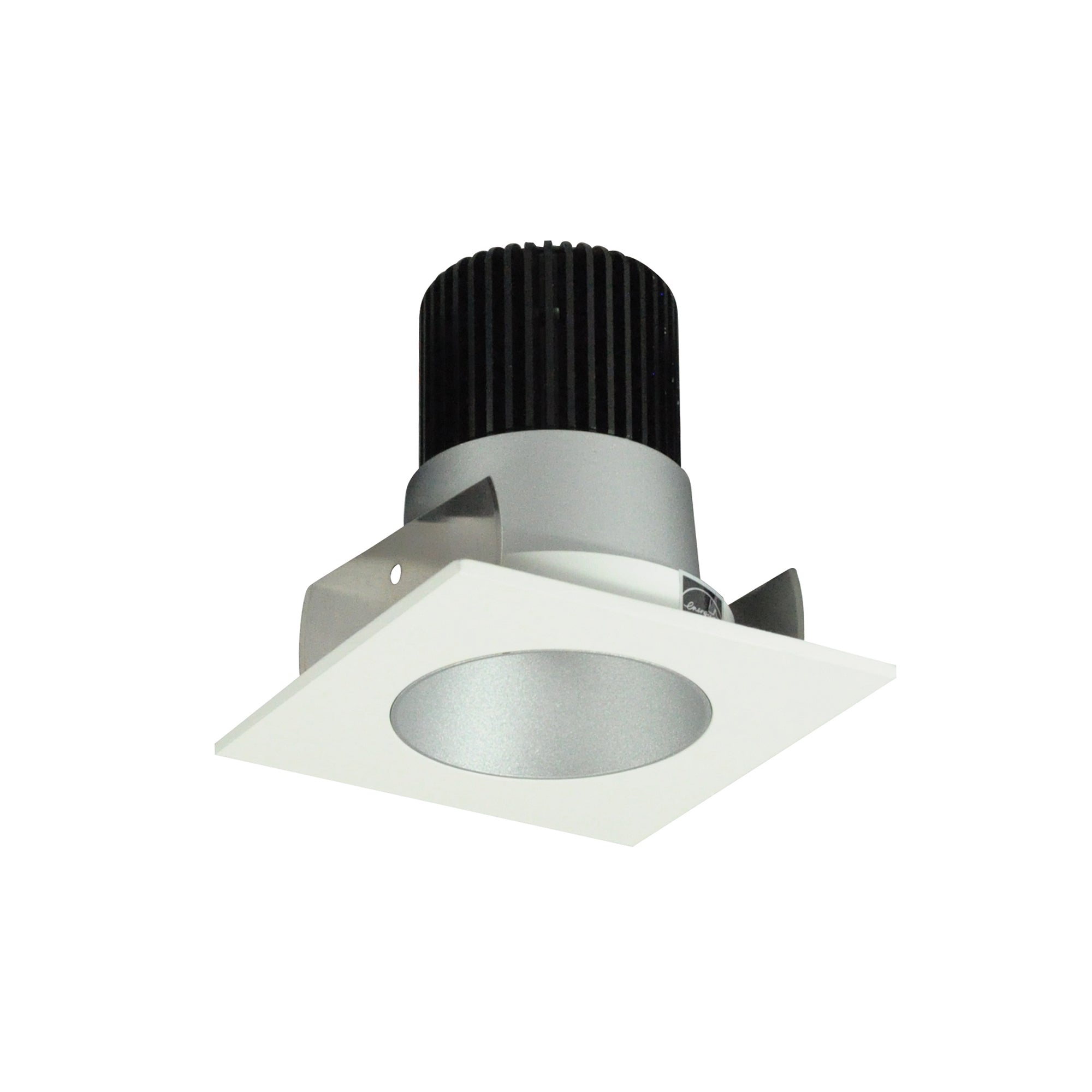 Nora Lighting NIOB - 2SNDCCDXHW 2" Iolite LED Square Reflector with Round Aperture, 800lm / 14W, Comfort Dim, Haze Reflector / White Flange - Sonic Electric
