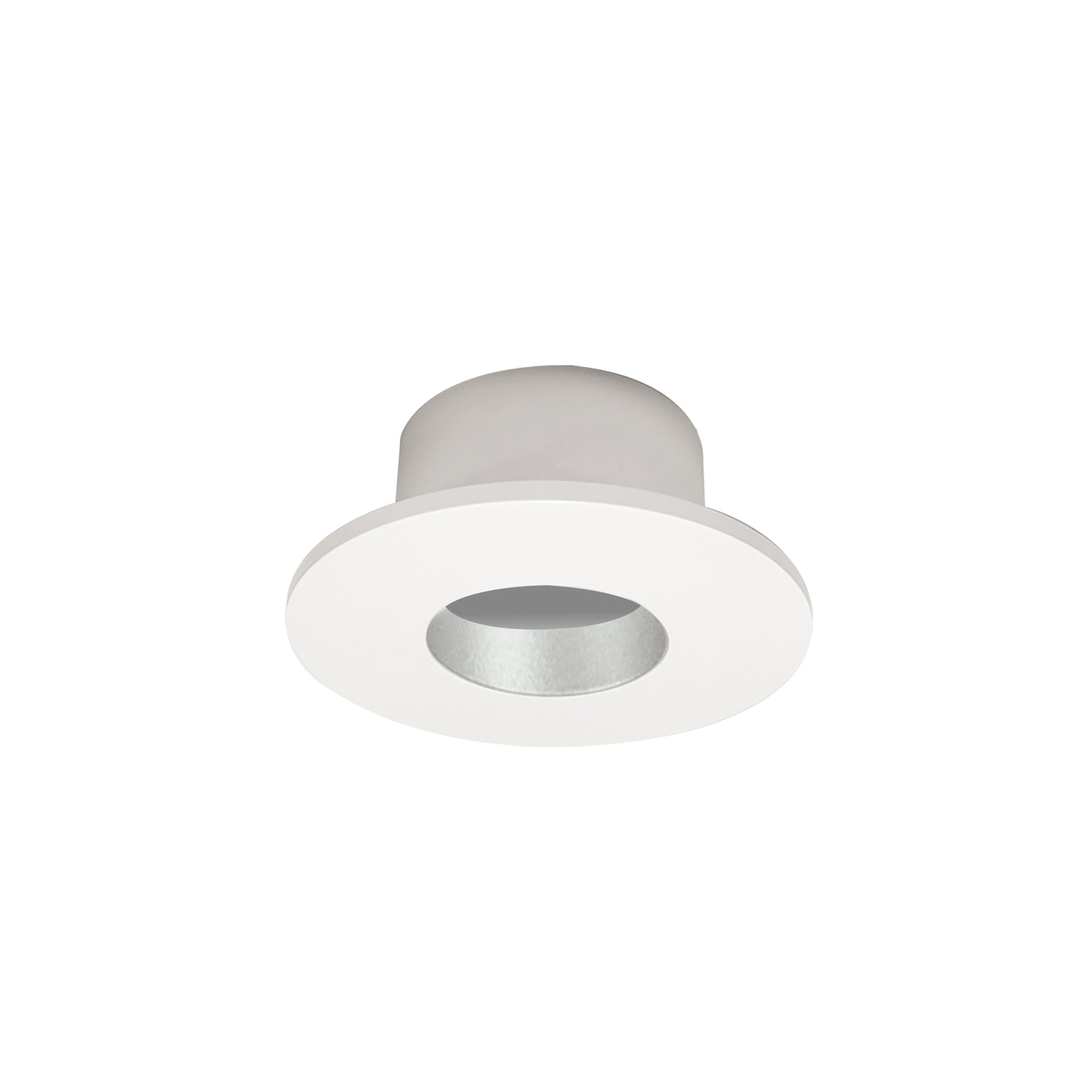 Nora Lighting NIOC - 1RNGHW 1" Iolite Can - less Round Downlight Trim, Haze Reflector / White Flange - Sonic Electric