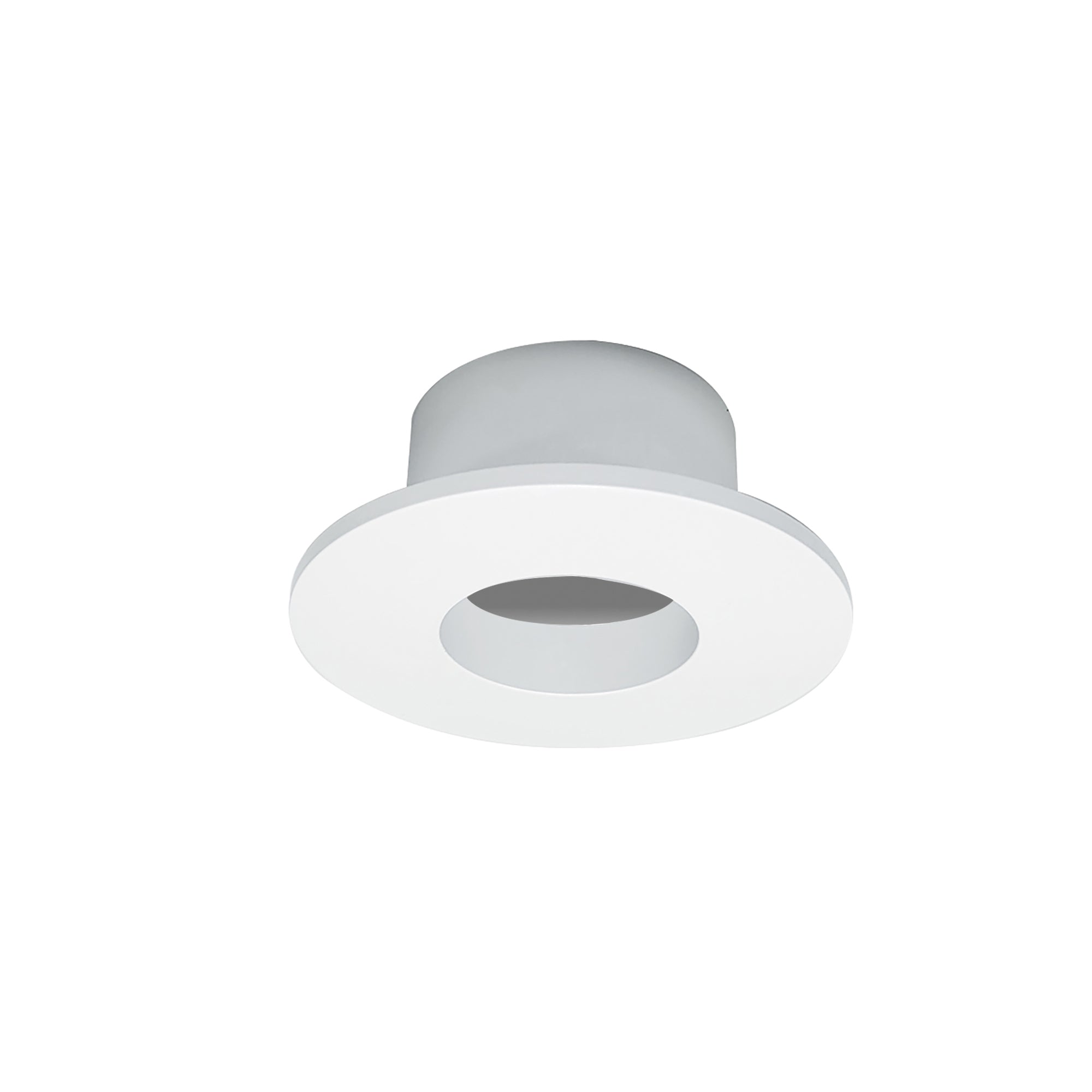 Nora Lighting NIOC - 1RNGMPW 1" Iolite Can - less Round Downlight Trim, Matte Powder White finish - Sonic Electric