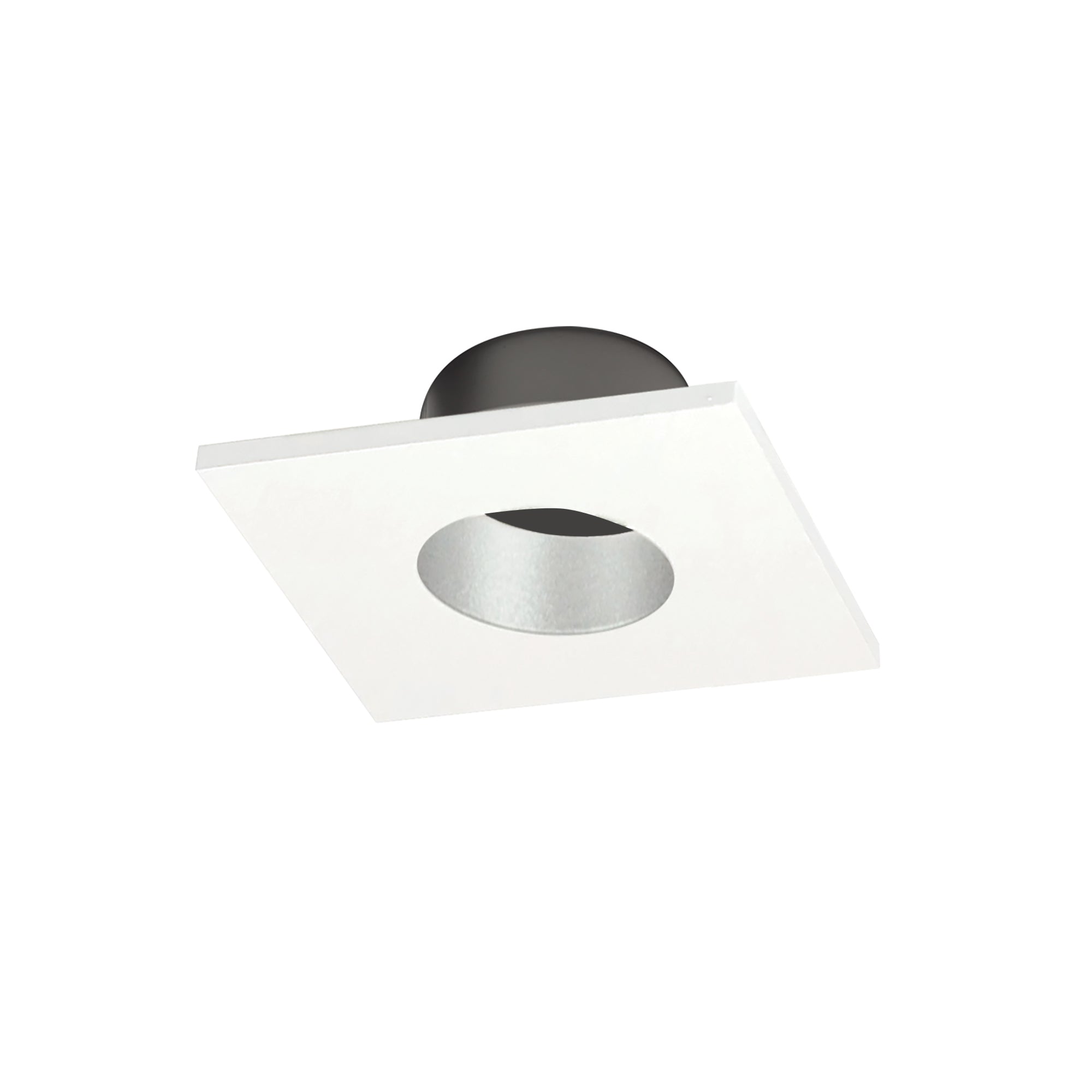 Nora Lighting NIOC - 1SNGHW 1" Iolite Can - less Square Downlight Trim, Haze Reflector / White Flange - Sonic Electric