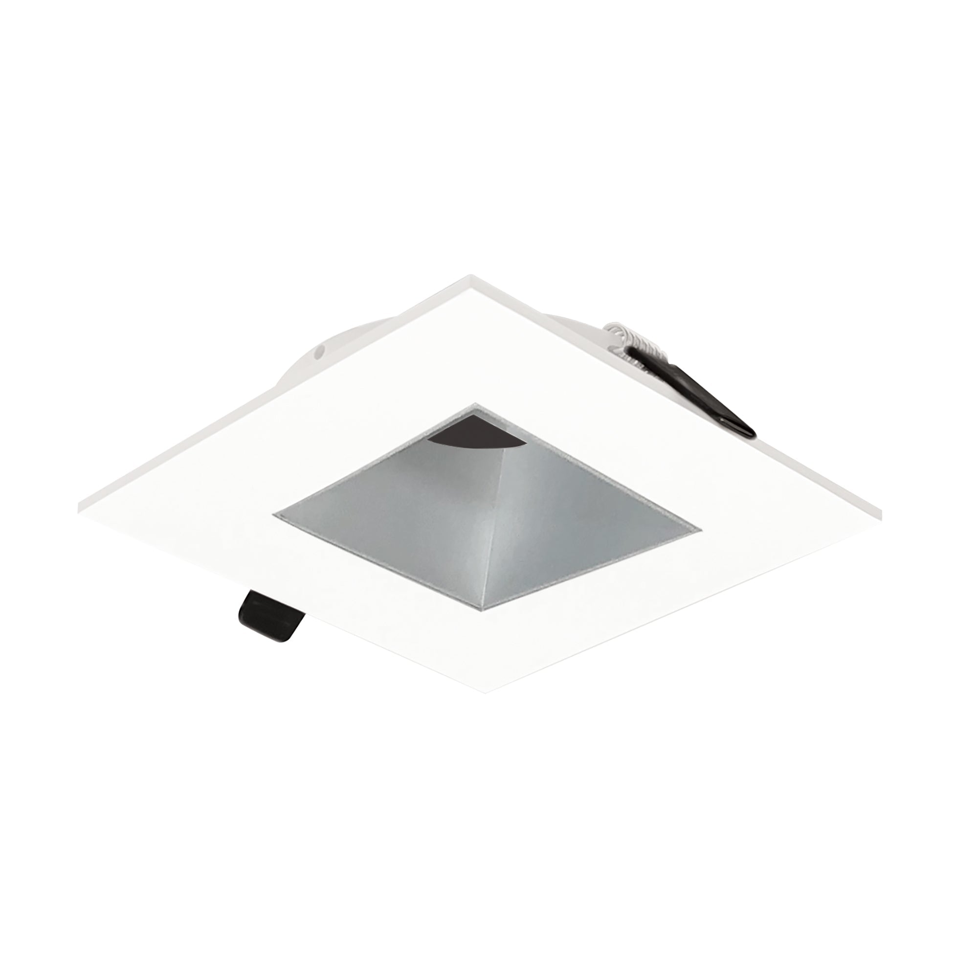 Nora Lighting NIOC - 4SNDSQHW 4" Iolite Can - less Square Downlight Trim, Haze Reflector / White Flange - Sonic Electric