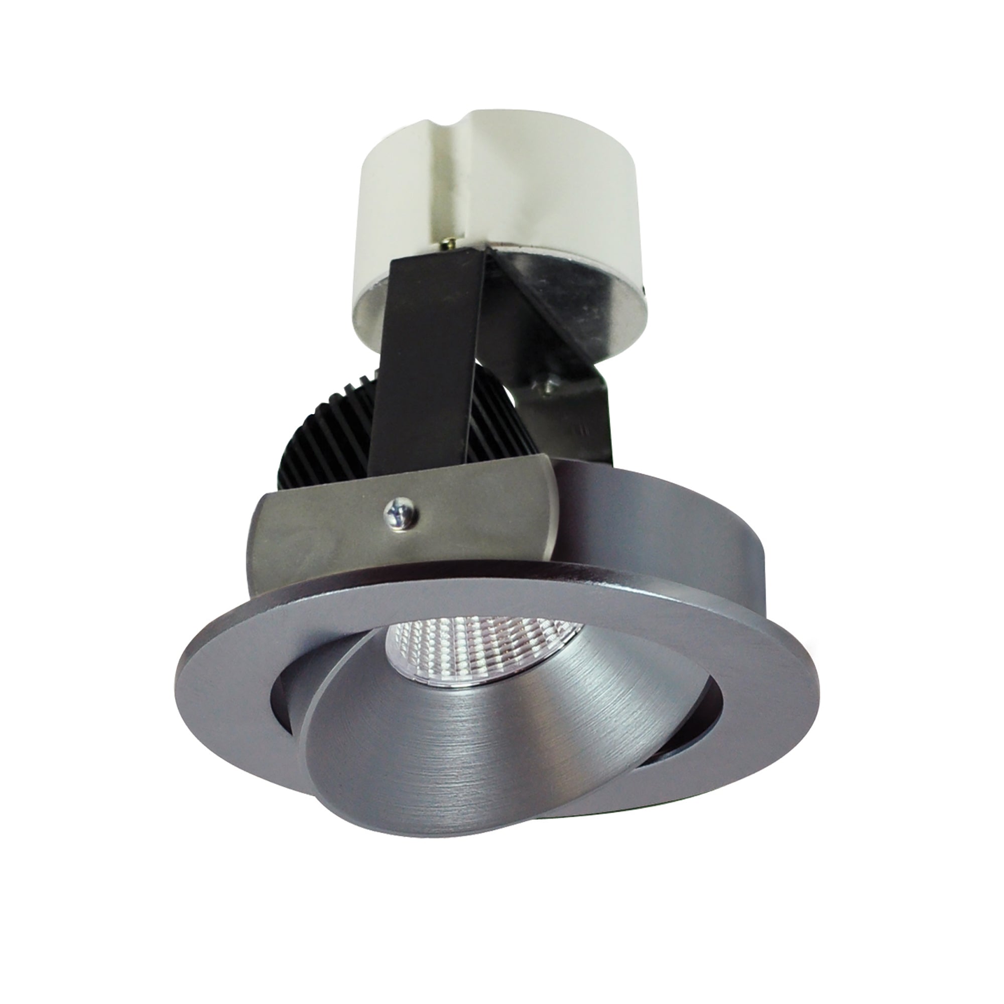 Nora Lighting NIR - 4RCCDXNN 4" Iolite LED Round Adjustable Cone Retrofit, 800lm / 12W, Comfort Dim, Natural Metal Reflector / Natural Metal Flange - Sonic Electric