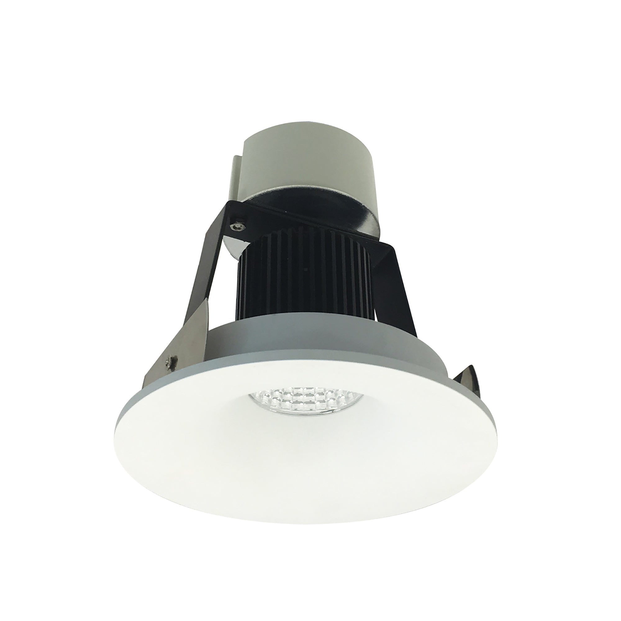 Nora Lighting NIR - 4RNB40XMPW/10 4" Iolite LED Round Bullnose Retrofit, 1000lm / 12W, 4000K, Matte Powder White Finish - Sonic Electric