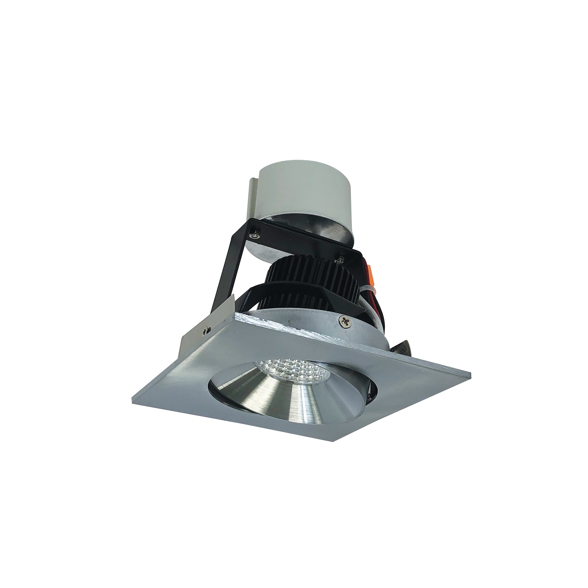 Nora Lighting NIR - 4SC27XNN/10 4" Iolite LED Square Adjustable Cone Retrofit, 1000lm / 12W, 2700K, Natural Metal Reflector / Natural Metal Flange - Sonic Electric