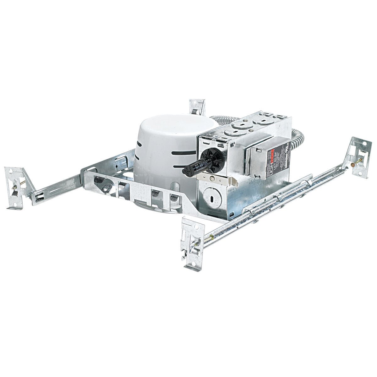 Nora Lighting NL - 402S/1EL 4" Shallow Low Voltage Housing, 120V/12V Elect. Transformer, Max 50W - Sonic Electric