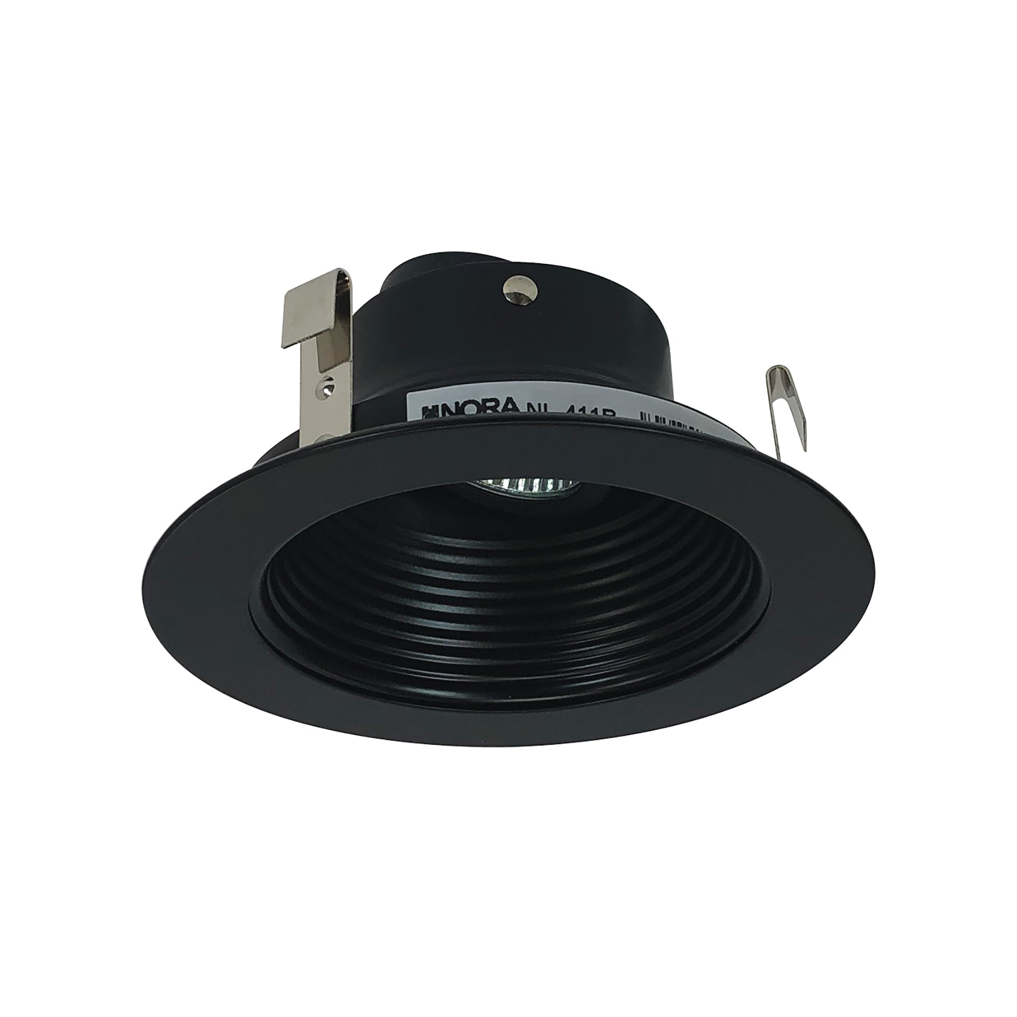 Nora Lighting NL - 411B 4",LV,BLACK STEP BAF& RING - Sonic Electric