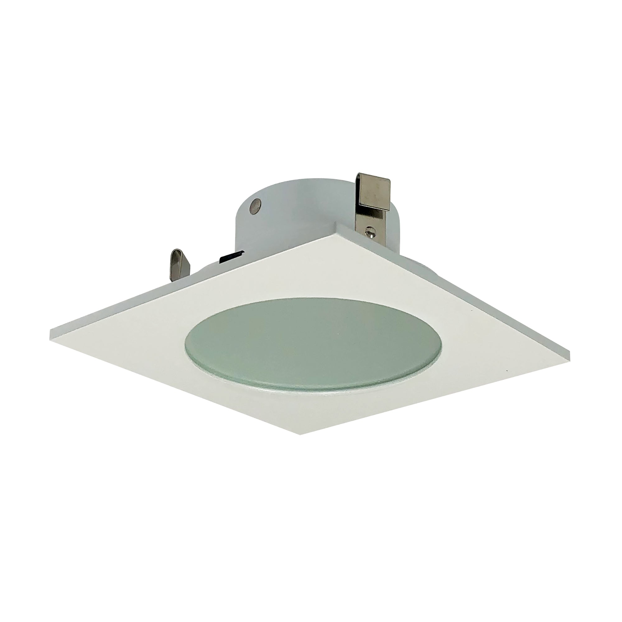 Nora Lighting NL - 4826W 4" FLAT FROST LENS,SQ TRM WHT - Sonic Electric