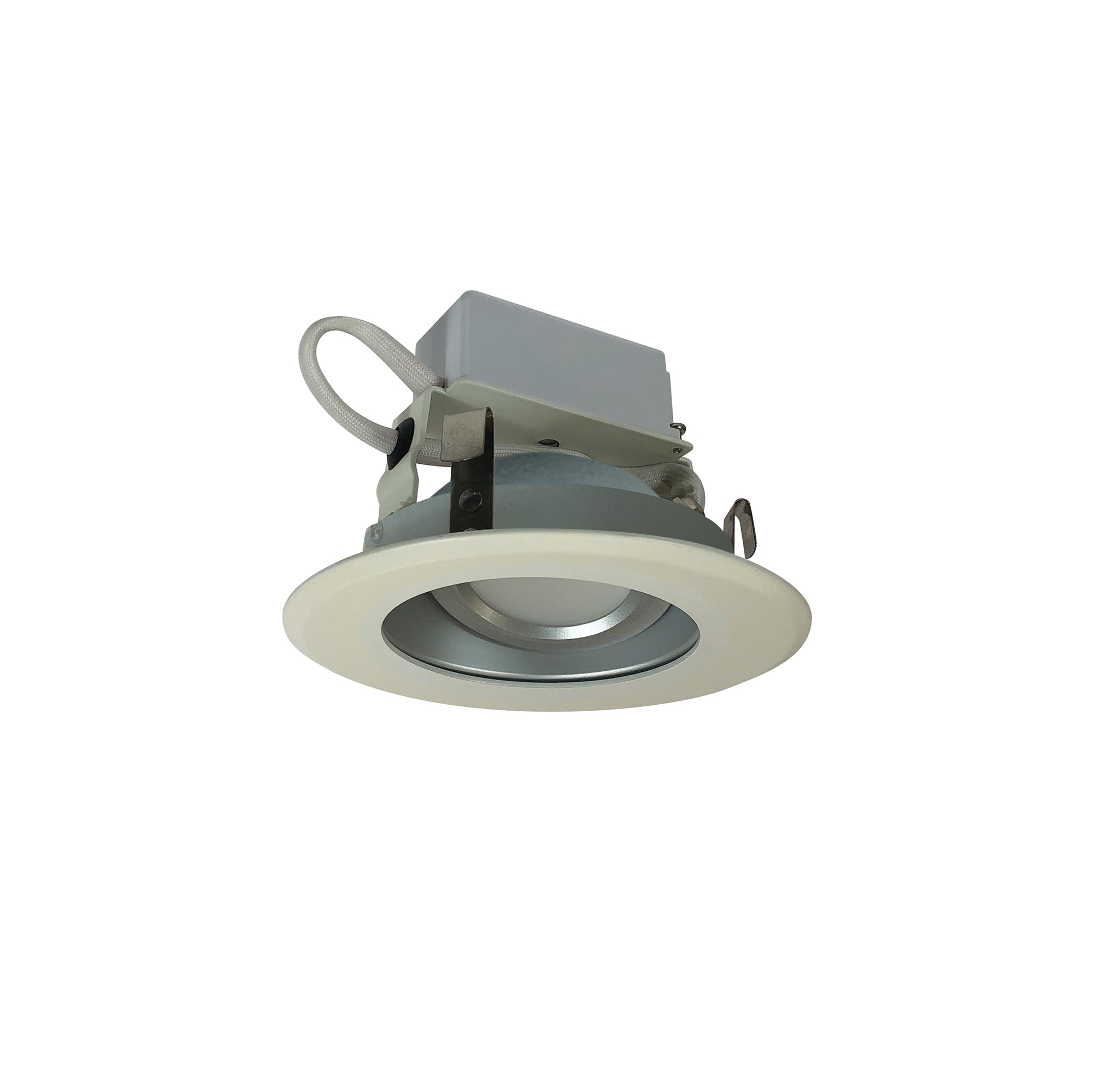 Nora Lighting NLCBC - 46930XHZW 4" Cobalt Adjustable LED Retrofit, 1000lm / 12W, 3000K, Haze Reflector / White Flange - Sonic Electric