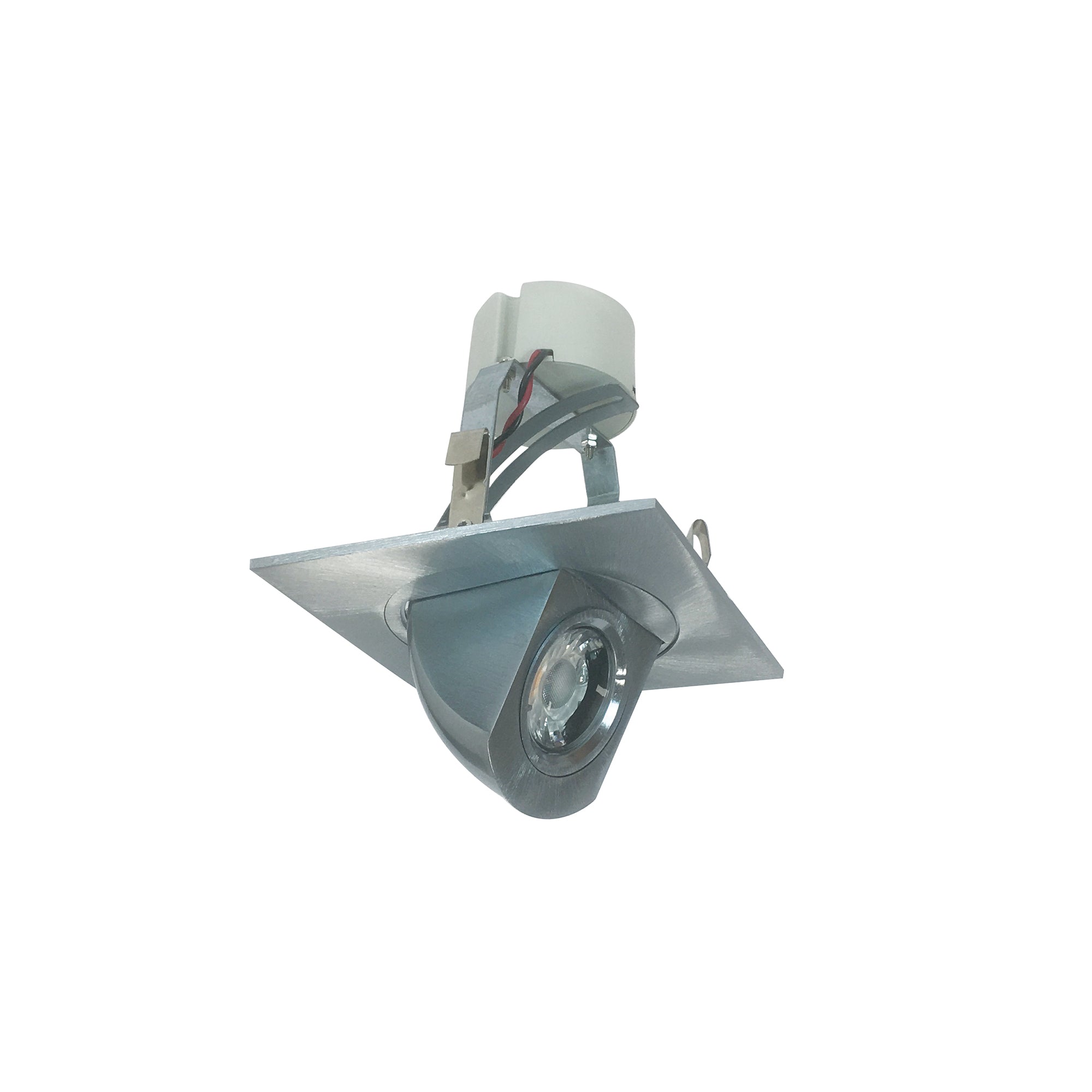 Nora Lighting NLCBC - 487027XN/A 4" Cobalt Square Adjustable Elbow LED Retrofit, 800lm / 12W, 2700K, Natural Metal Finish - Sonic Electric