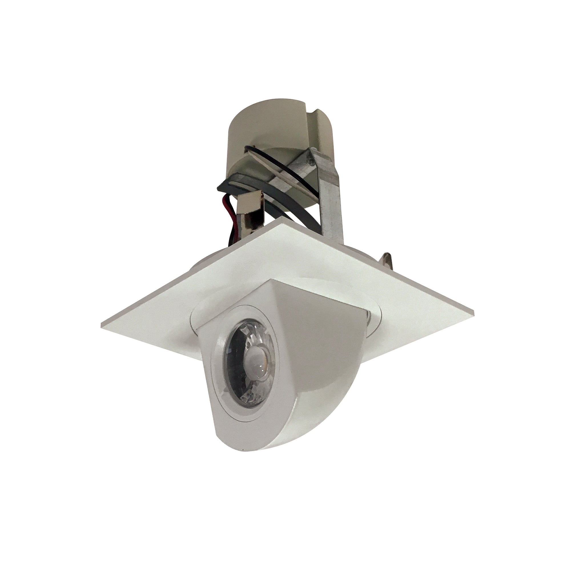 Nora Lighting NLCBC - 487030XW/A 4" Cobalt Square Adjustable Elbow LED Retrofit, 800lm / 12W, 3000K, White Finish - Sonic Electric