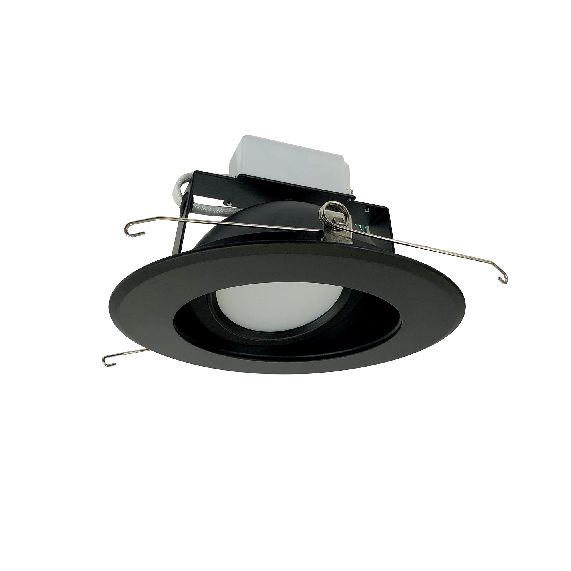 Nora Lighting NLCBC - 66930XBBEM 6" Cobalt Adjustable LED Retrofit, 1200lm / 14W, 3000K, Black Reflector / Black Flange, Pre - Wired for Emergency - Sonic Electric