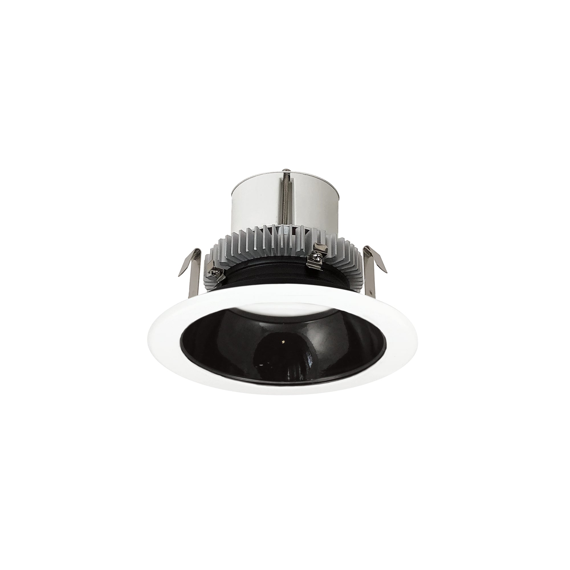 Nora Lighting NLCBC2 - 45130BW/10 4" Cobalt Click Round Retrofit Reflector, 1000lm / 12W, 3000K, Black Reflector / White Flange - Sonic Electric