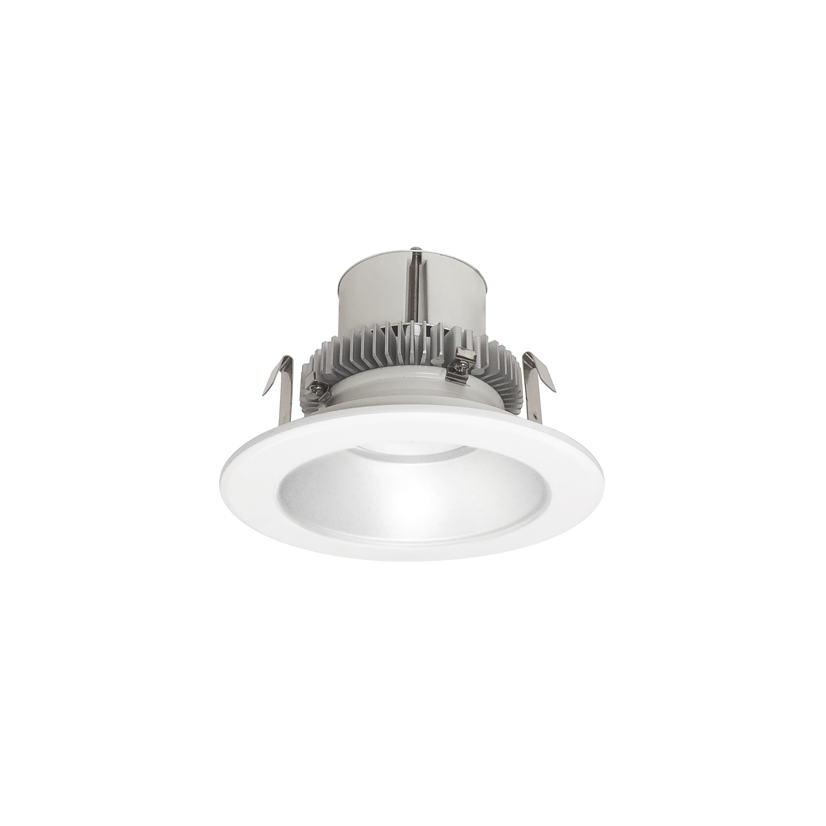 Nora Lighting NLCBC2 - 45135HZMPW/10 4" Cobalt Click Round Retrofit Reflector, 1000lm / 12W, 3500K, Haze Reflector / Matte Powder White Flange - Sonic Electric