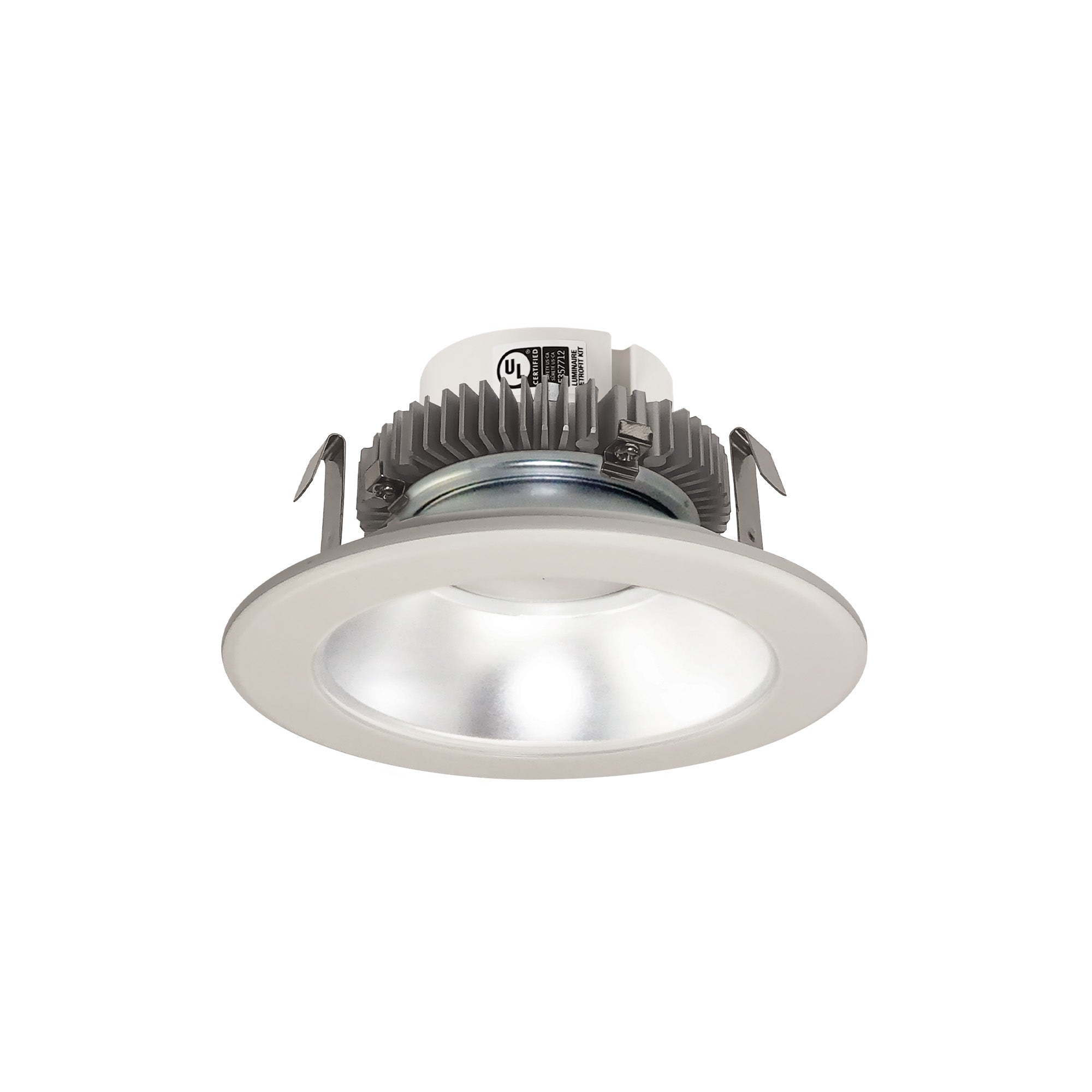 Nora Lighting NLCBC2 - 451TWDW/10 4" Cobalt Click Round Retrofit Reflector, 1000lm / 13.5W, Selectable CCT, Diffused Clear Reflector / White Flange - Sonic Electric