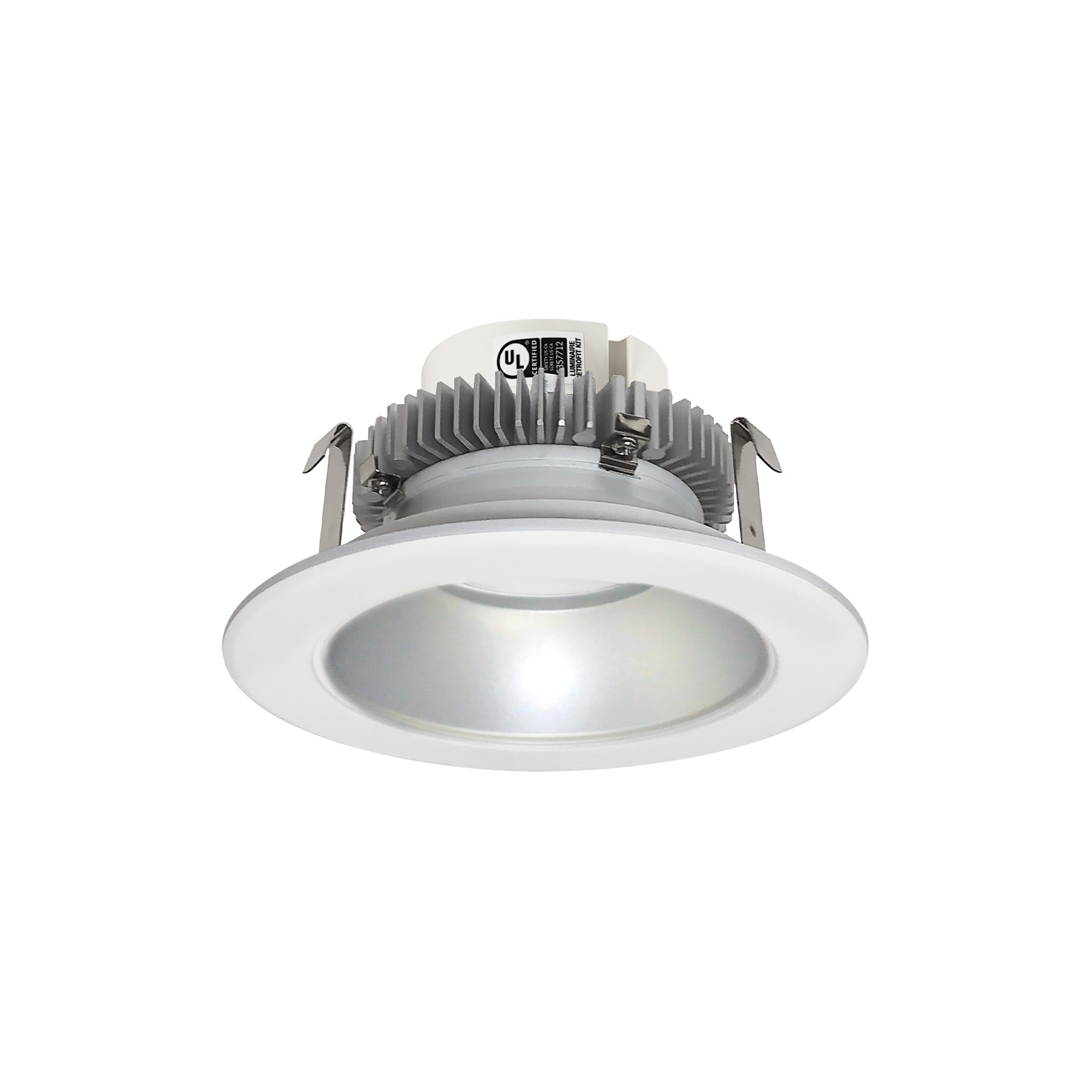 Nora Lighting NLCBC2 - 451TWHZMPW/10 4" Cobalt Click Round Retrofit Reflector, 1000lm / 13.5W, Selectable CCT, Haze Reflector / Matte Powder White Flange - Sonic Electric