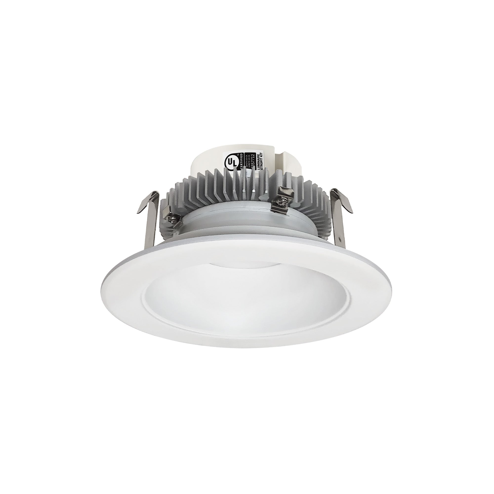 Nora Lighting NLCBC2 - 451TWMPW/10 4" Cobalt Click Round Retrofit Reflector, 1000lm / 13.5W, Selectable CCT, Matte Powder White Reflector / Matte Powder White Flange - Sonic Electric