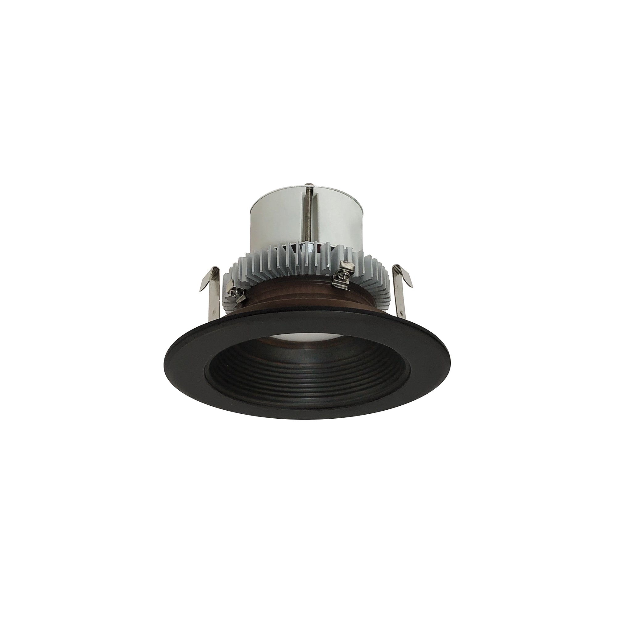 Nora Lighting NLCBC2 - 45230BZBZ/10 4" Cobalt Click Round Retrofit Baffle, 1000lm / 12W, 3000K, Bronze Baffle / Bronze Flange - Sonic Electric