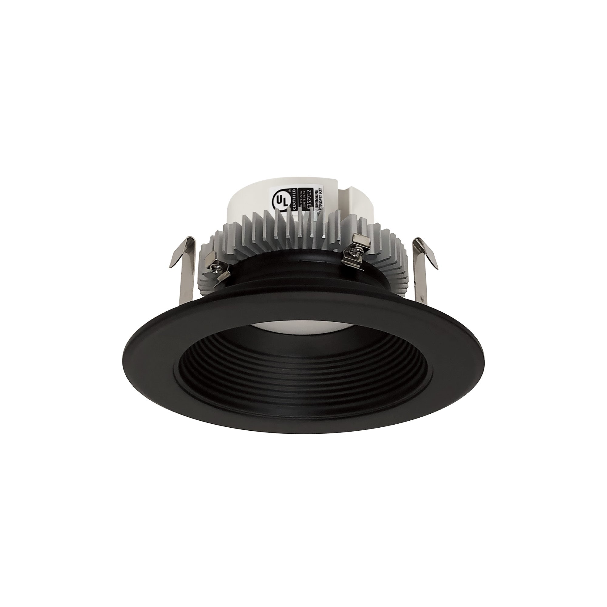 Nora Lighting NLCBC2 - 452TWBB/10 4" Cobalt Click Round Retrofit Baffle, 1000lm / 13.5W, Selectable CCT, Black Baffle / Black Flange - Sonic Electric