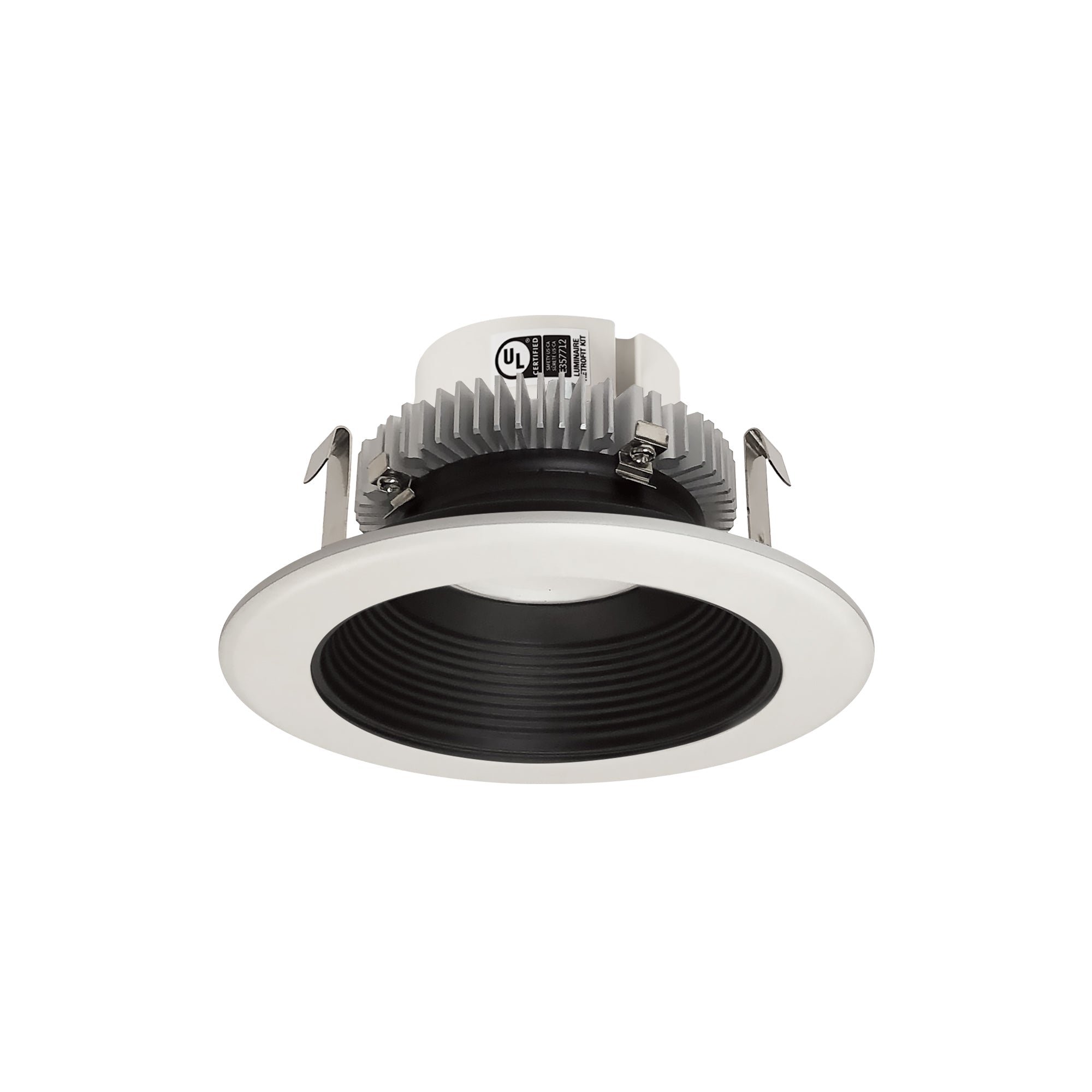 Nora Lighting NLCBC2 - 452TWBW/10 4" Cobalt Click Round Retrofit Baffle, 1000lm / 13.5W, Selectable CCT, Black Baffle / White Flange - Sonic Electric
